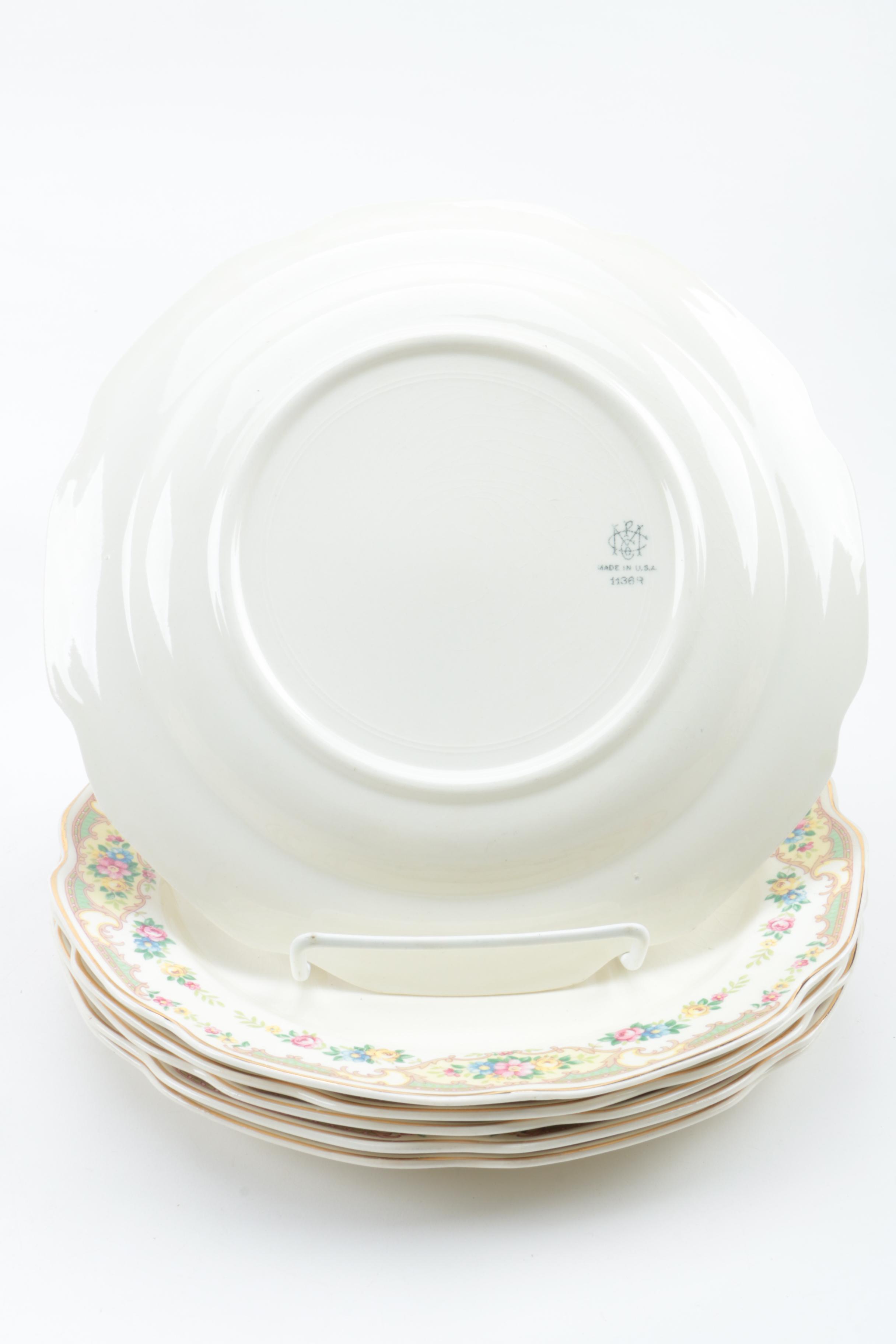Floral Ceramic Tableware Featuring Mount Clemens Pottery