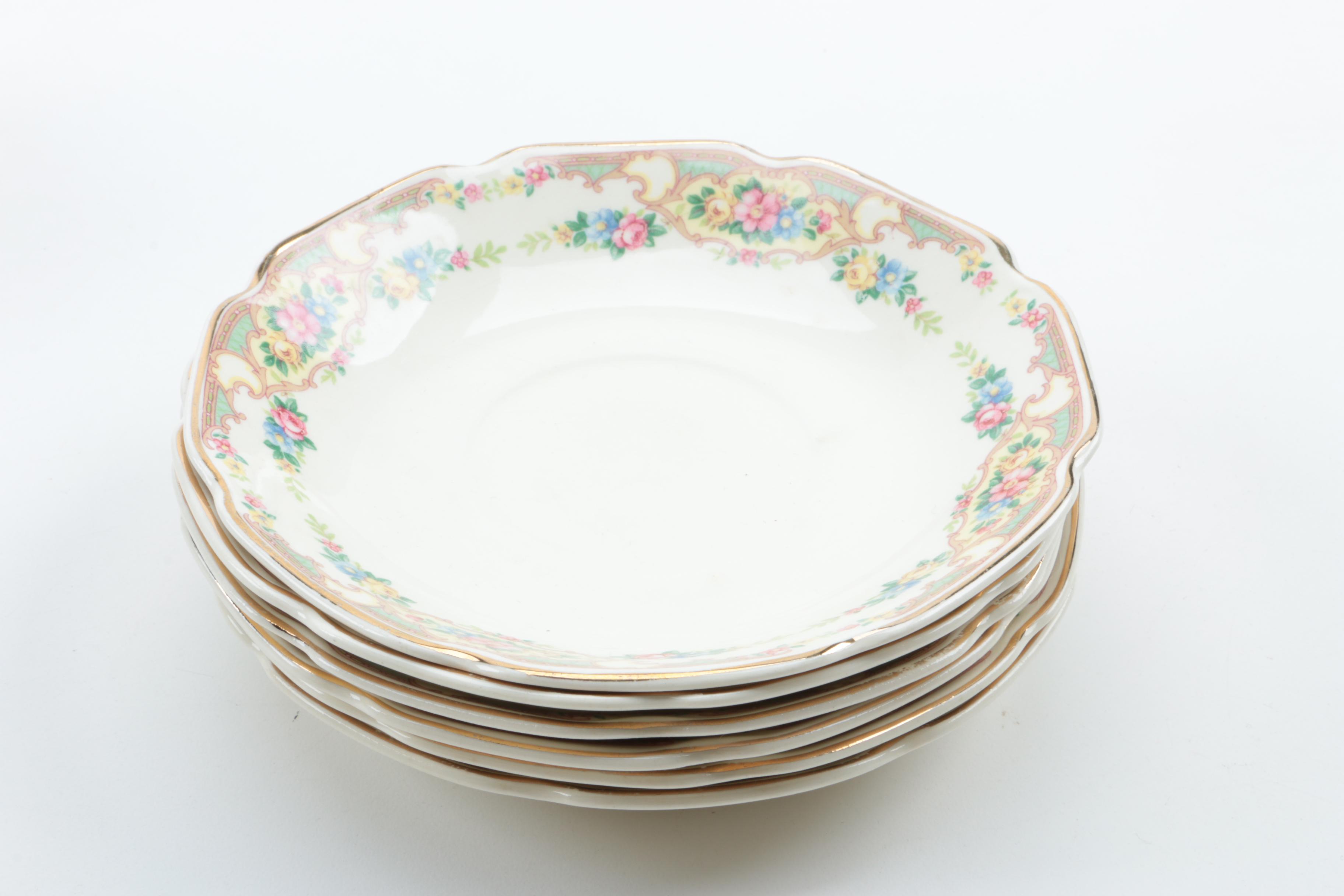 Floral Ceramic Tableware Featuring Mount Clemens Pottery
