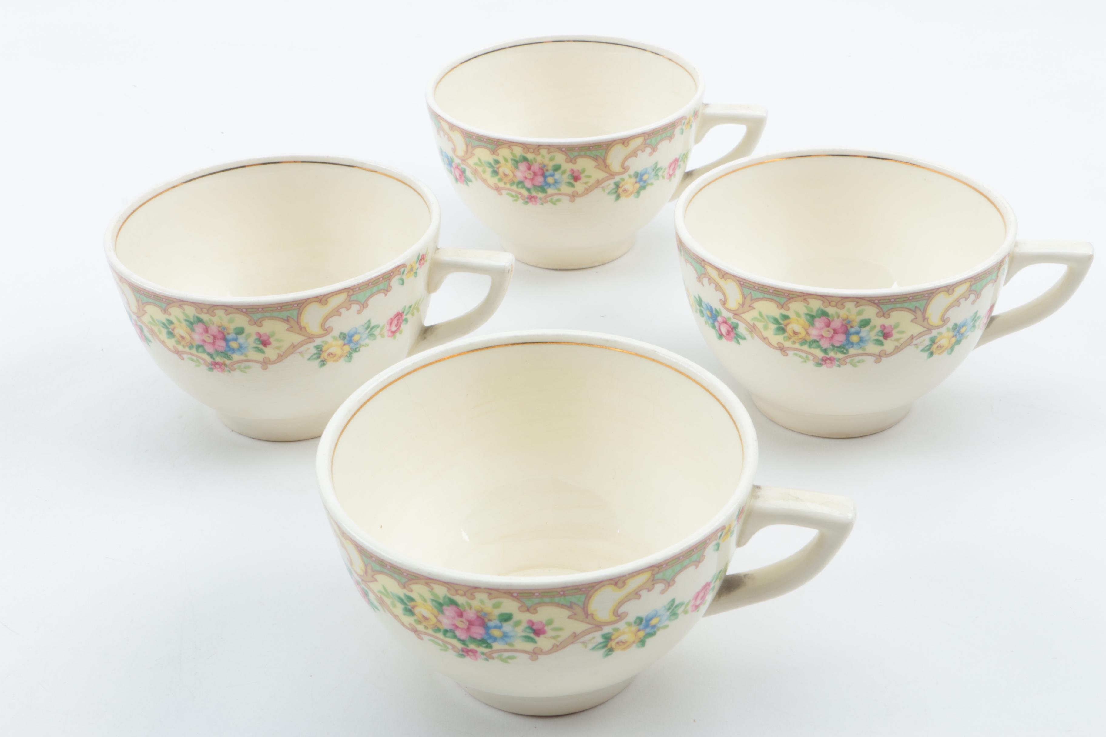 Floral Ceramic Tableware Featuring Mount Clemens Pottery