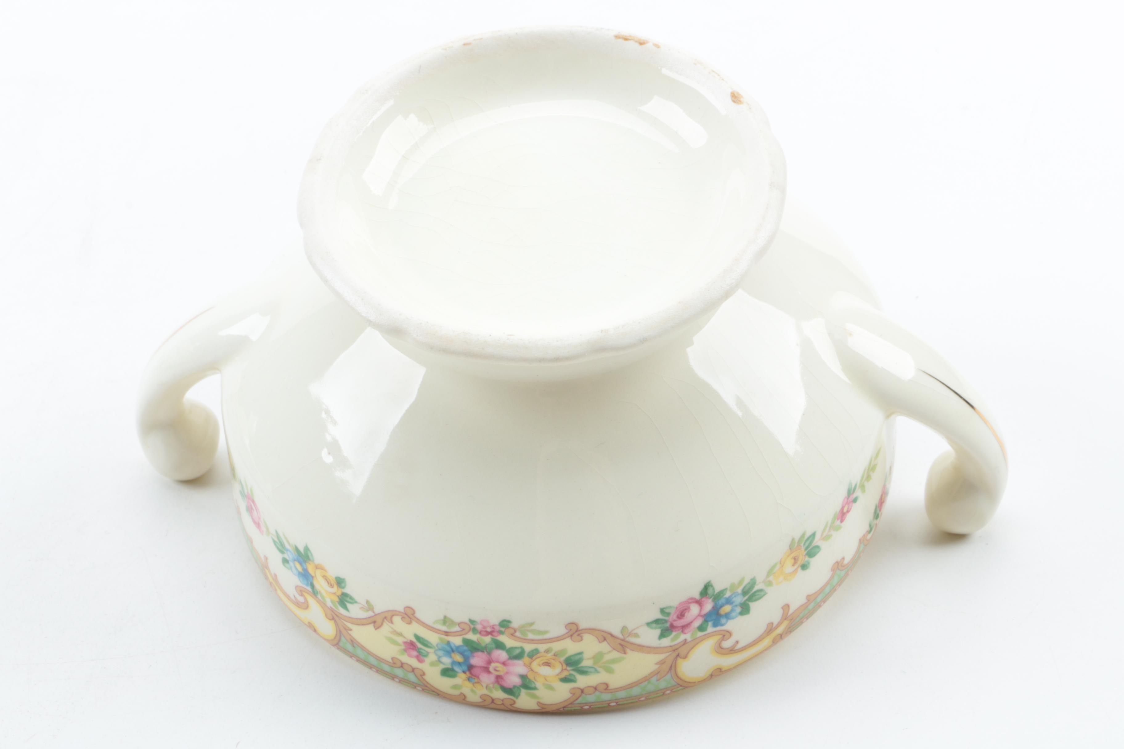 Floral Ceramic Tableware Featuring Mount Clemens Pottery