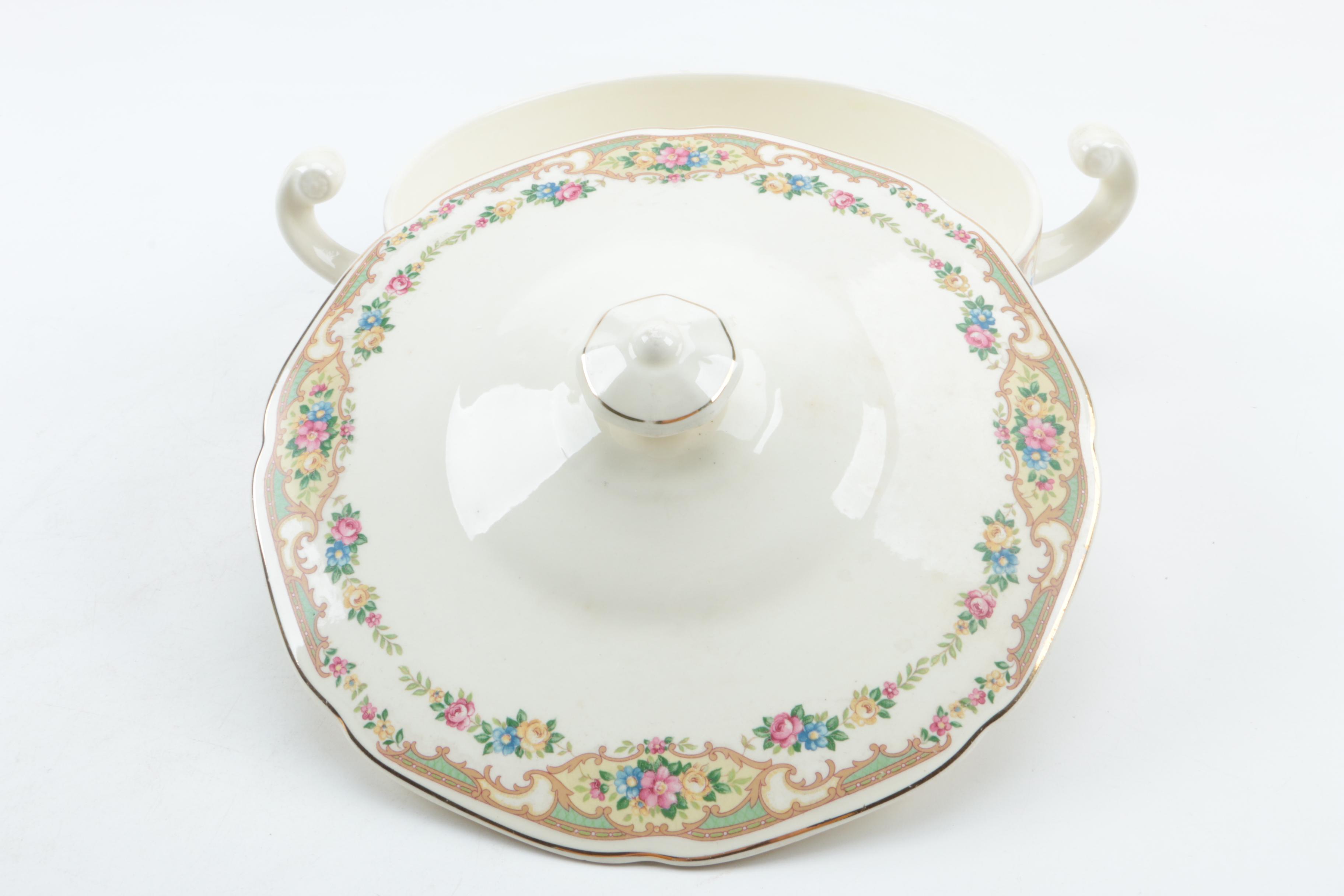 Floral Ceramic Tableware Featuring Mount Clemens Pottery