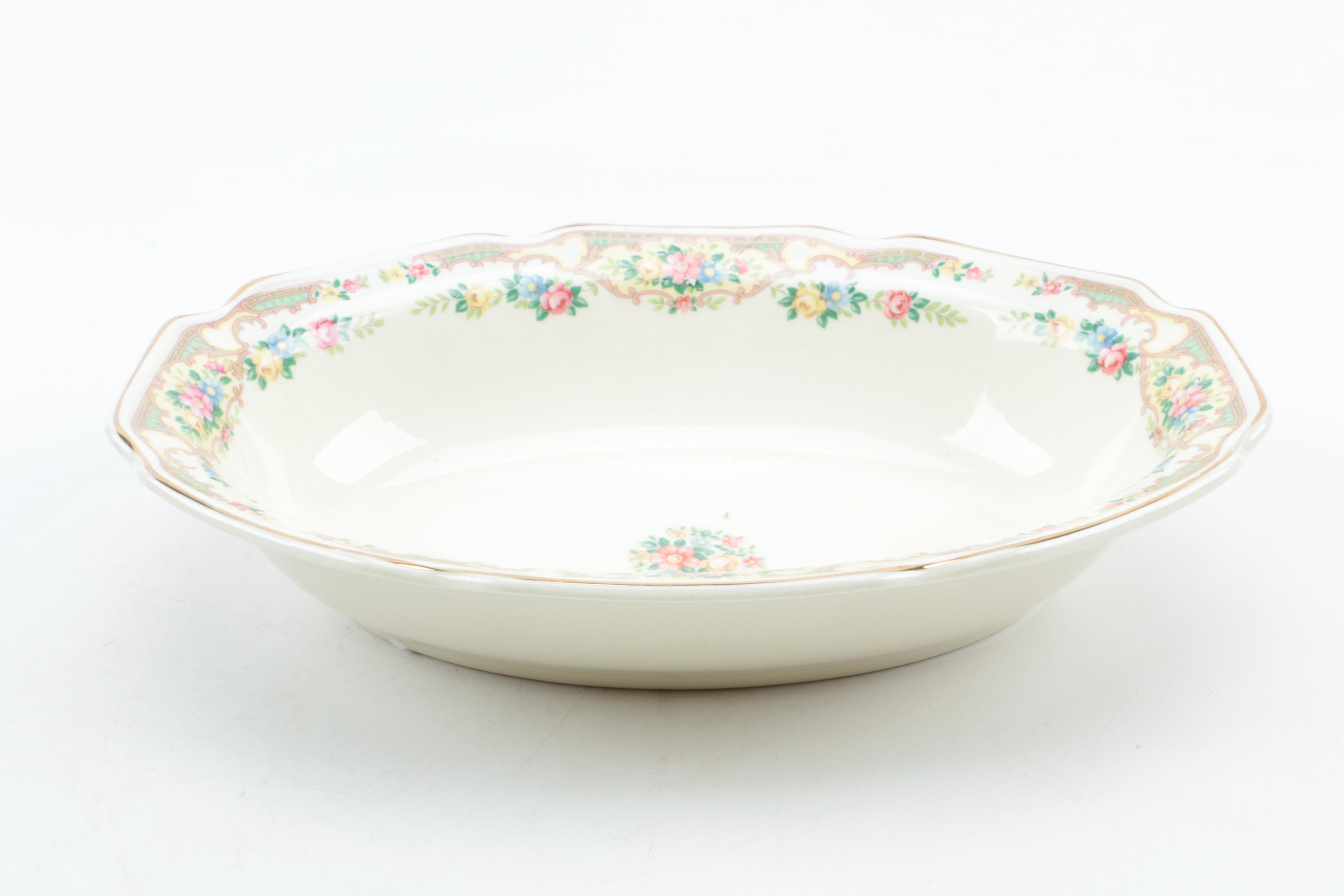 Floral Ceramic Tableware Featuring Mount Clemens Pottery
