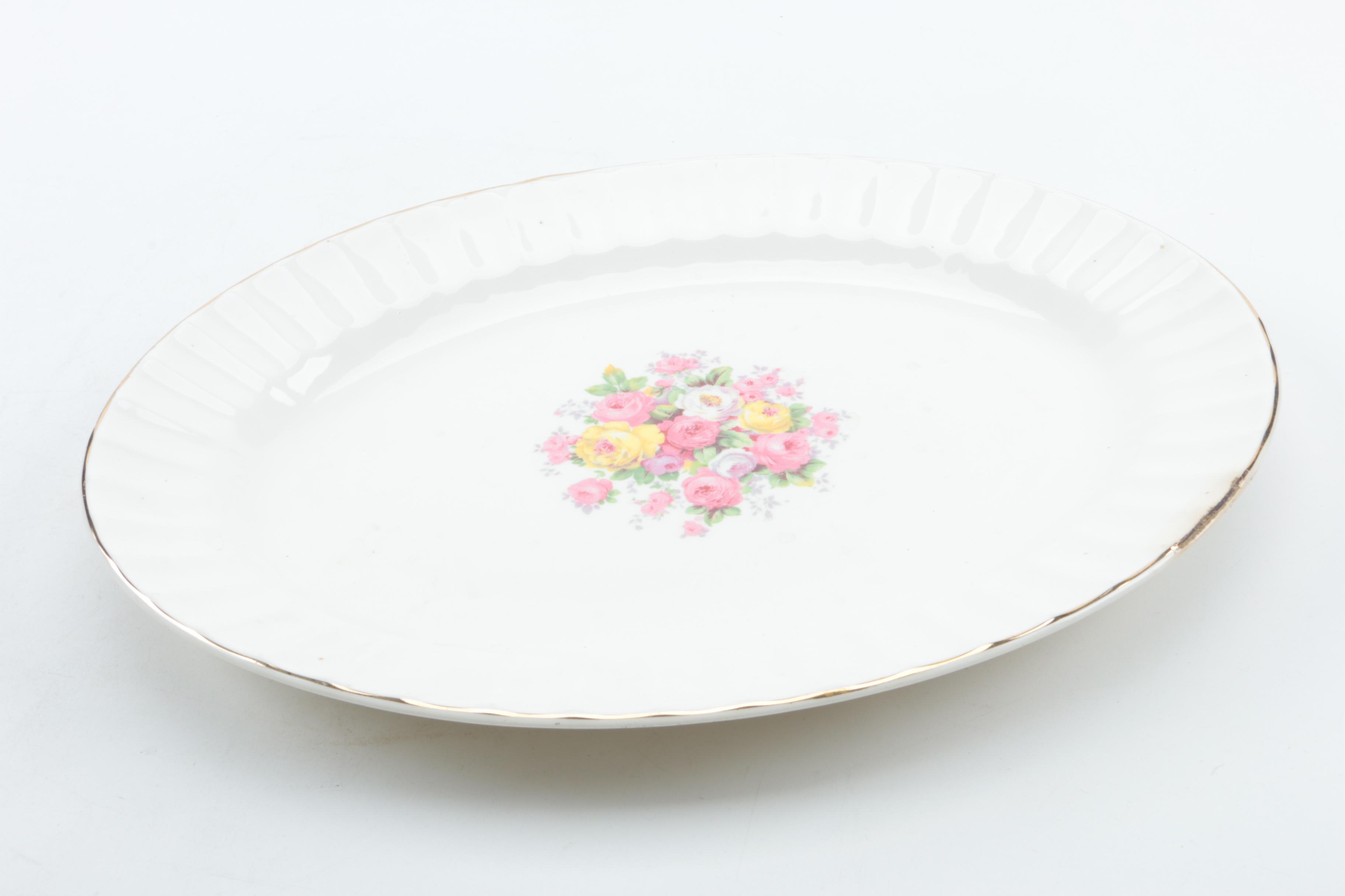 Floral Ceramic Tableware Featuring Mount Clemens Pottery