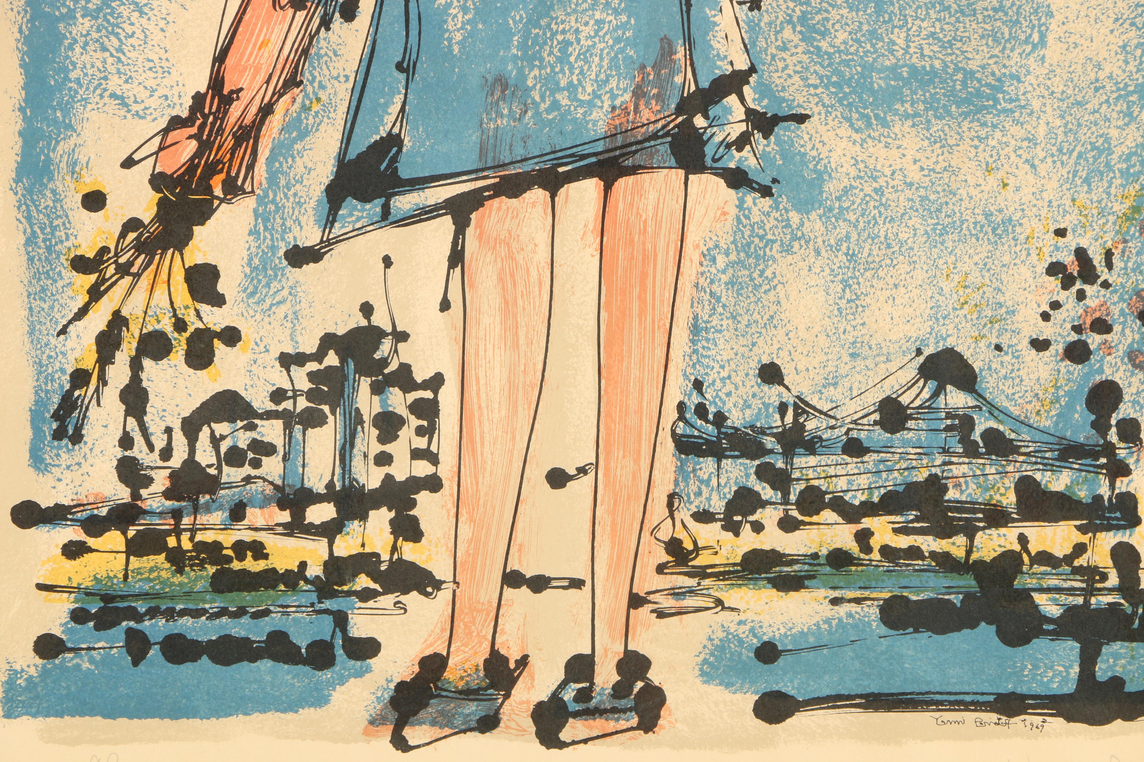 Yanni Posnakoff 1969 Color Lithograph "Carri"