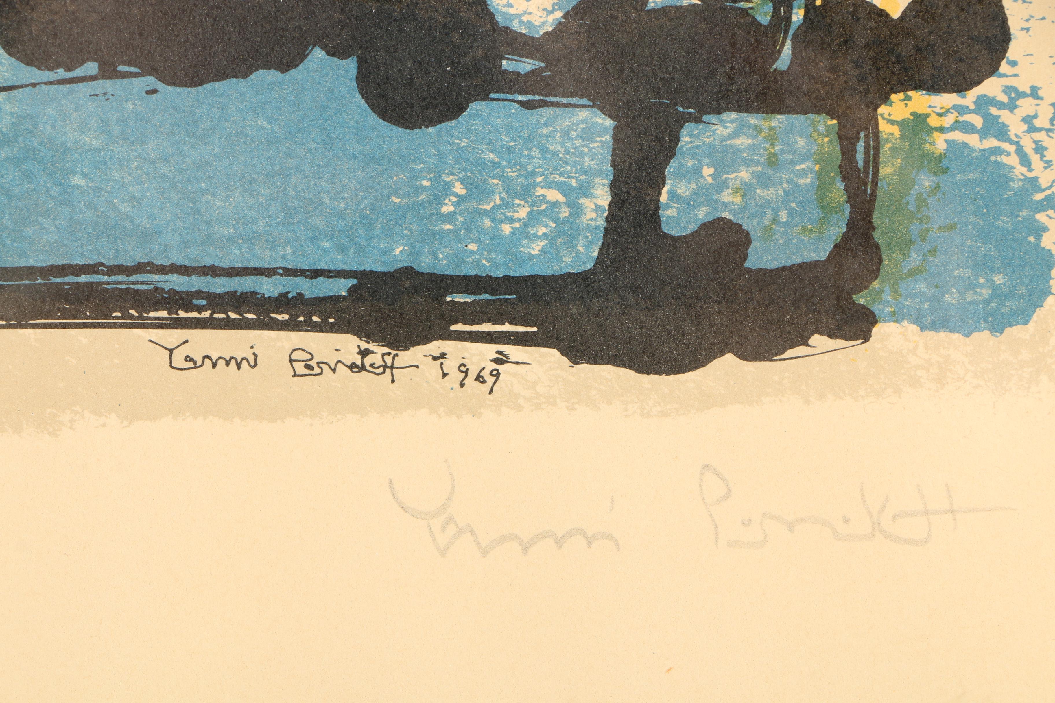 Yanni Posnakoff 1969 Color Lithograph "Carri"