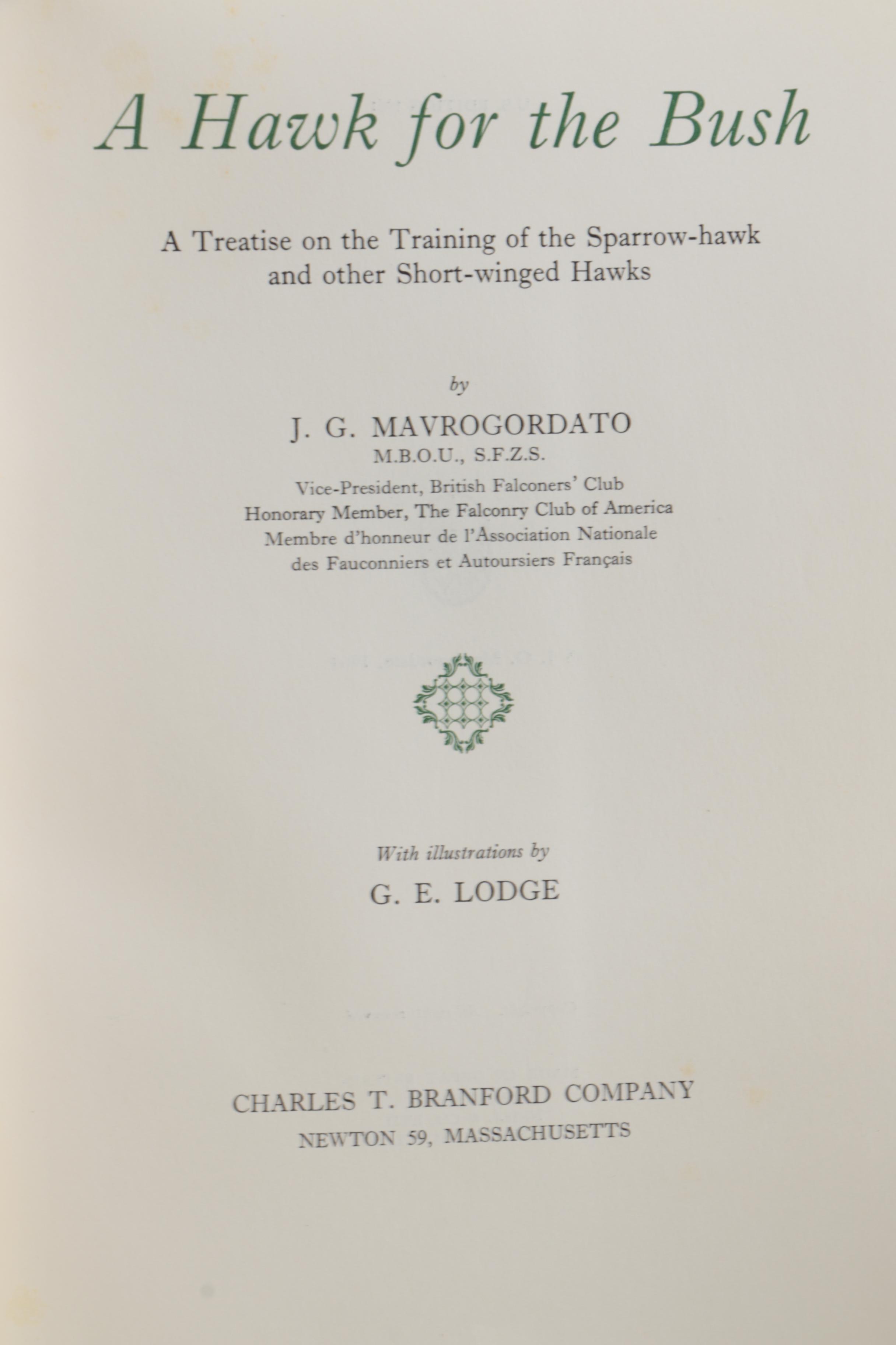 Vintage Ornithology Books Including "A Hawk for the Bush"