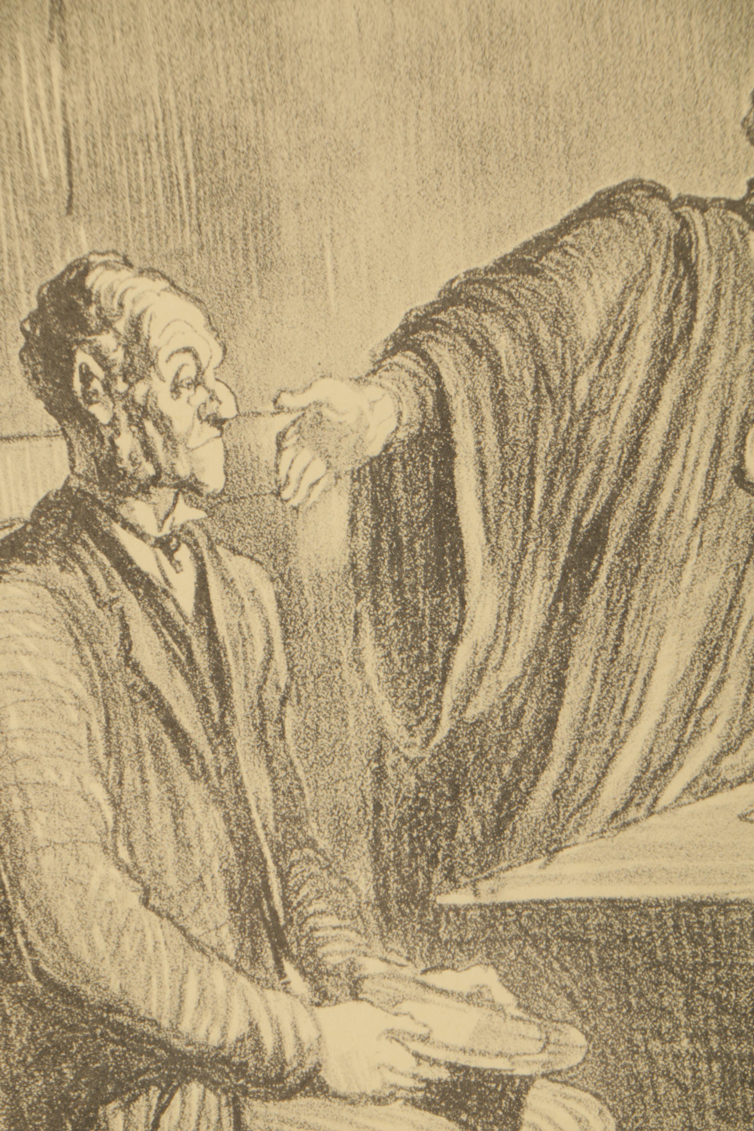 "A Respected Citizen" Photo Offset Print After Honore Daumier