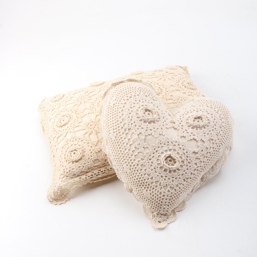 Crochet Covered Accent Pillows