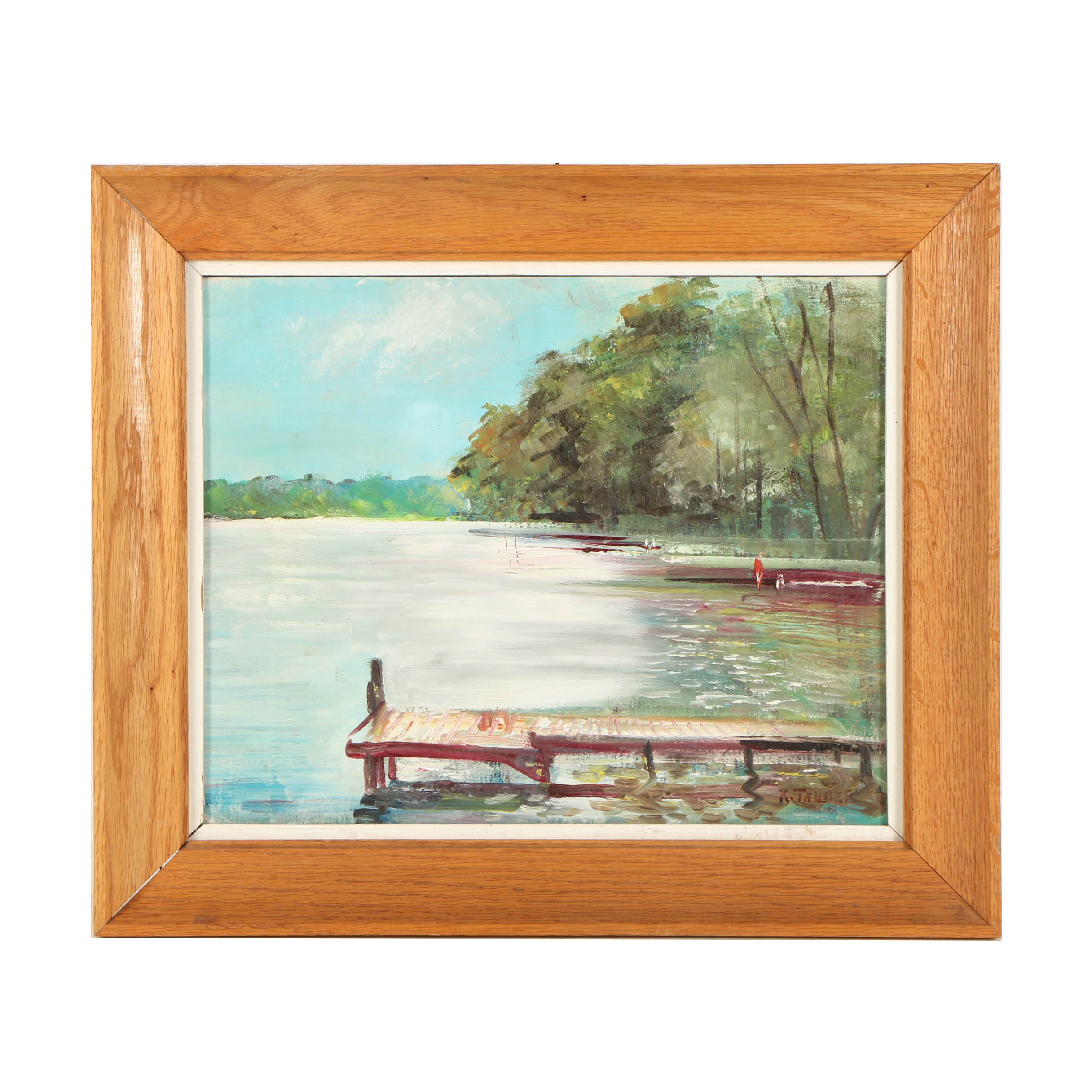 Kathryn Tauber Oil Painting "Scene on Magothy River"