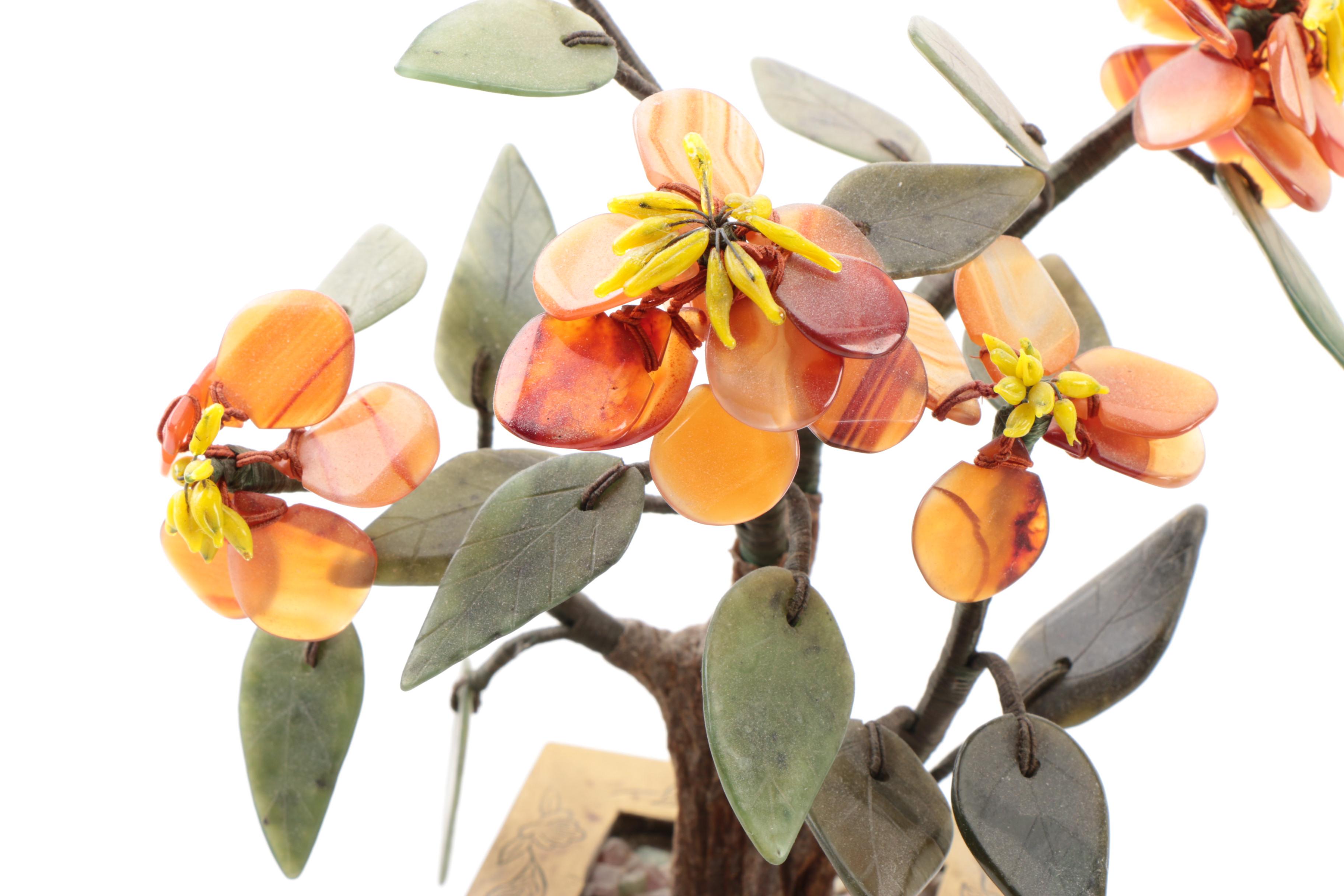 Asian Style Floral Ceramic Bonsai Decor