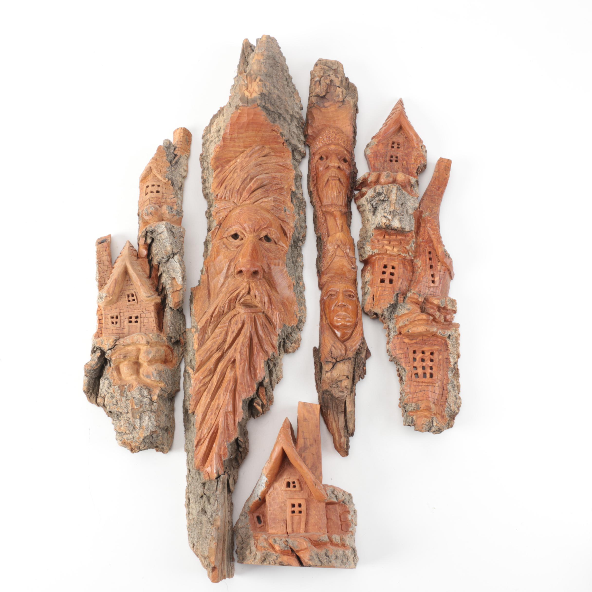 Collection of Cottonwood Bark Carvings