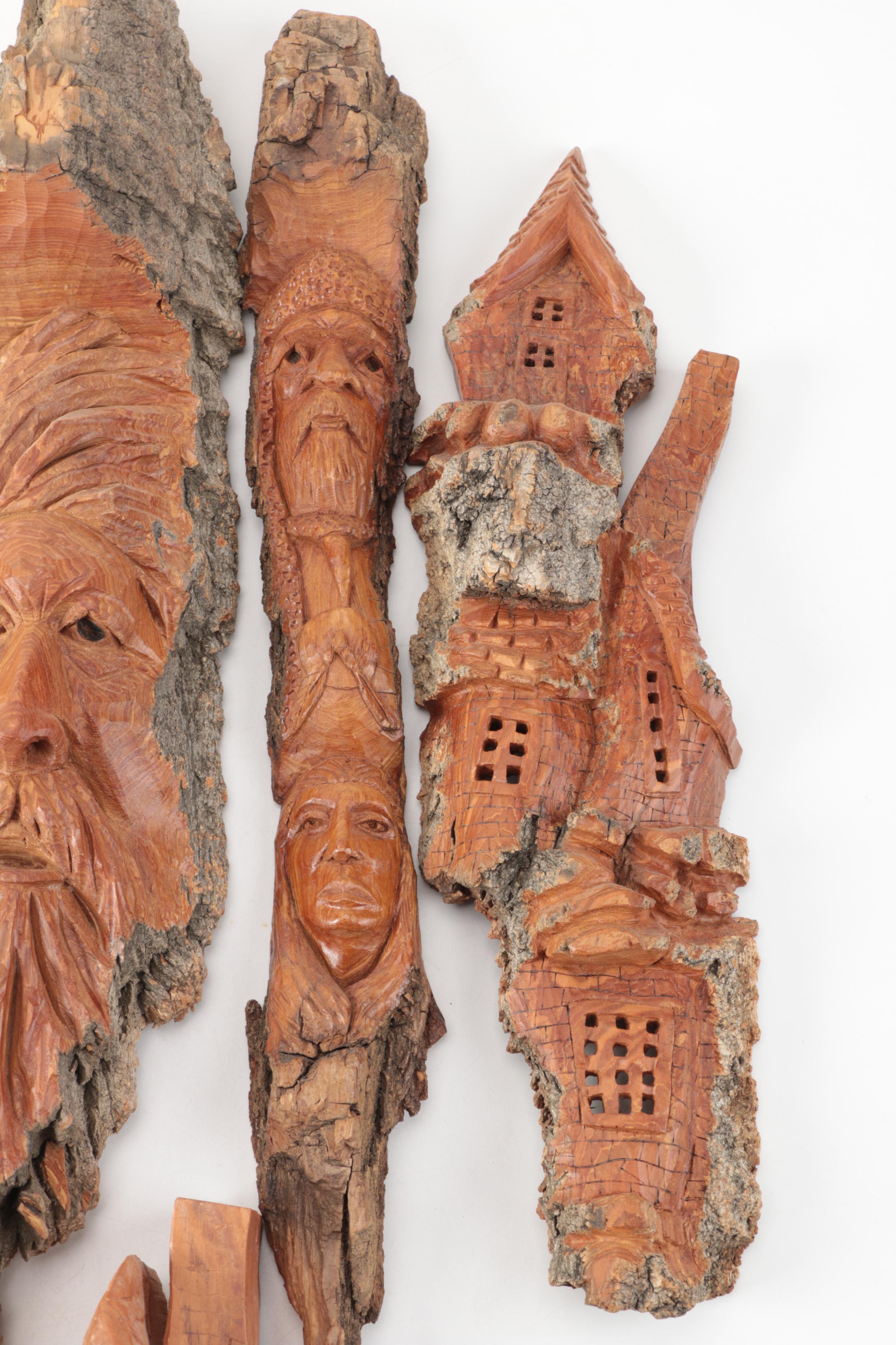 Collection of Cottonwood Bark Carvings