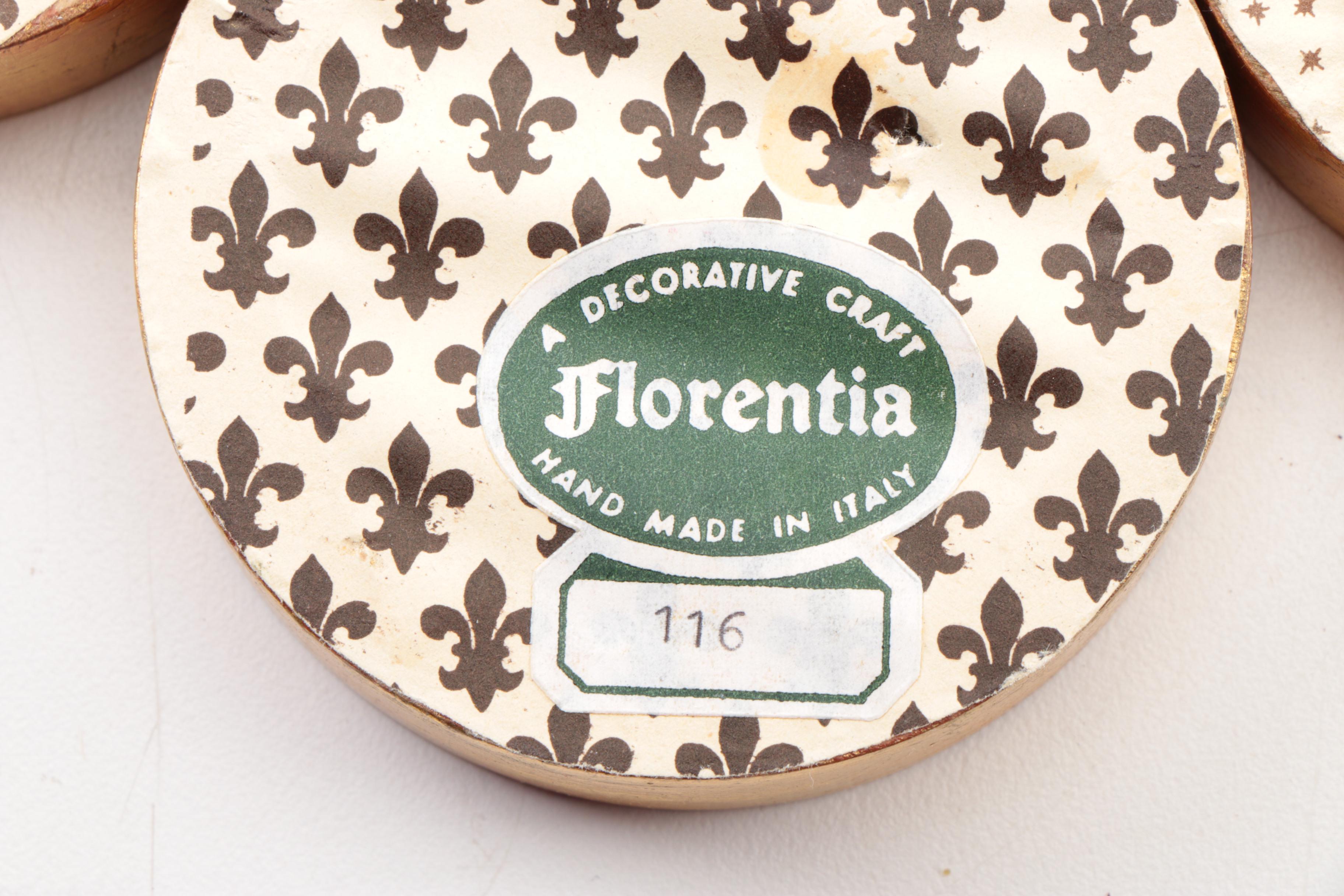 Painted Pictures in Round Wood Frames