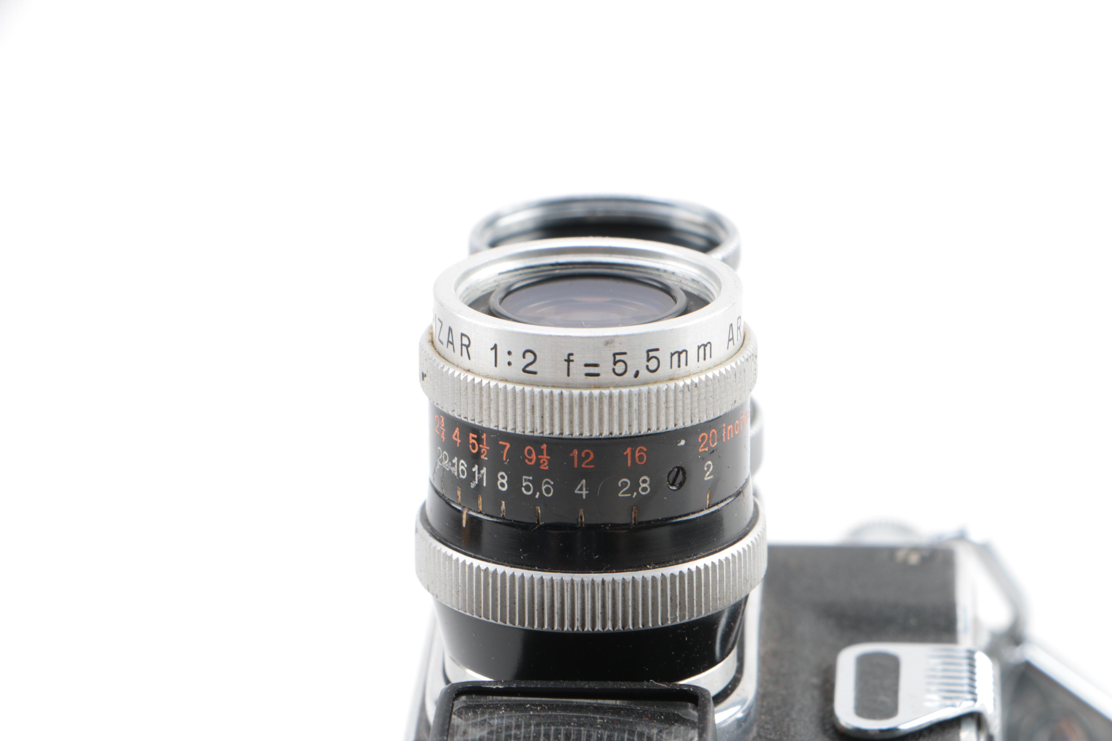 Vintage Paillard-Bolex B8 Movie Camera with Bag and Accessories