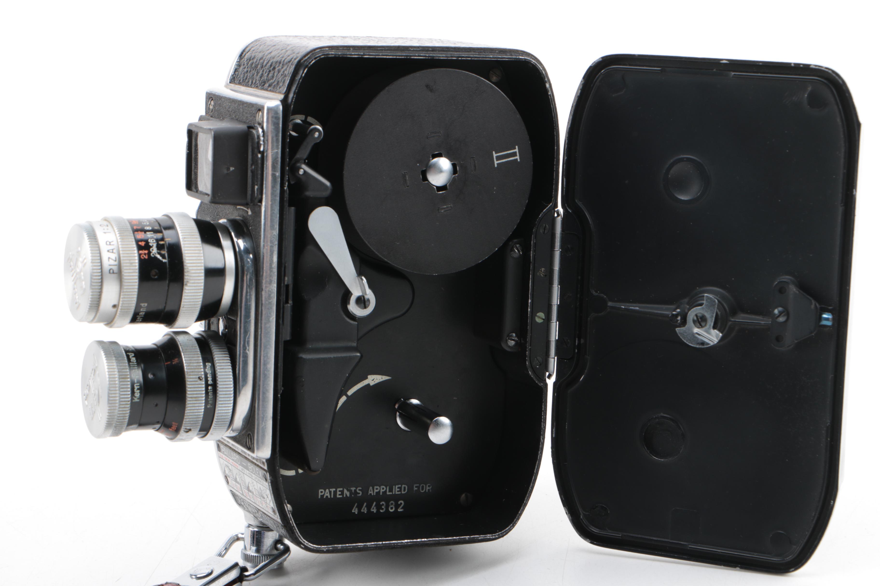 Vintage Paillard-Bolex B8 Movie Camera with Bag and Accessories