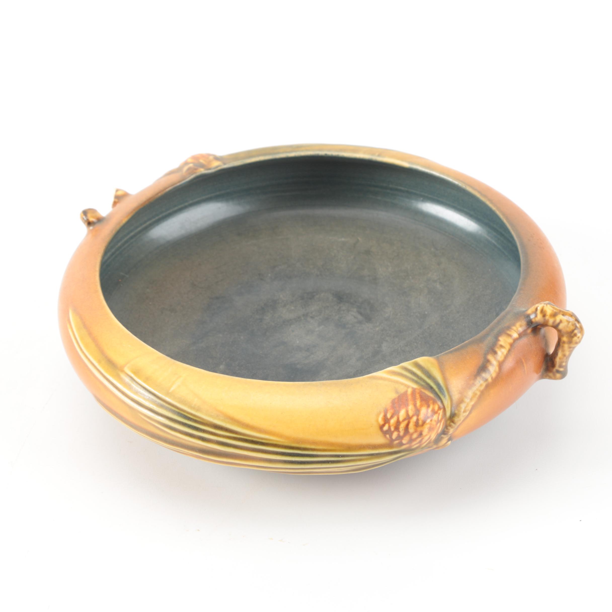 Roseville Pottery Brown "Pine Cone" Bowl