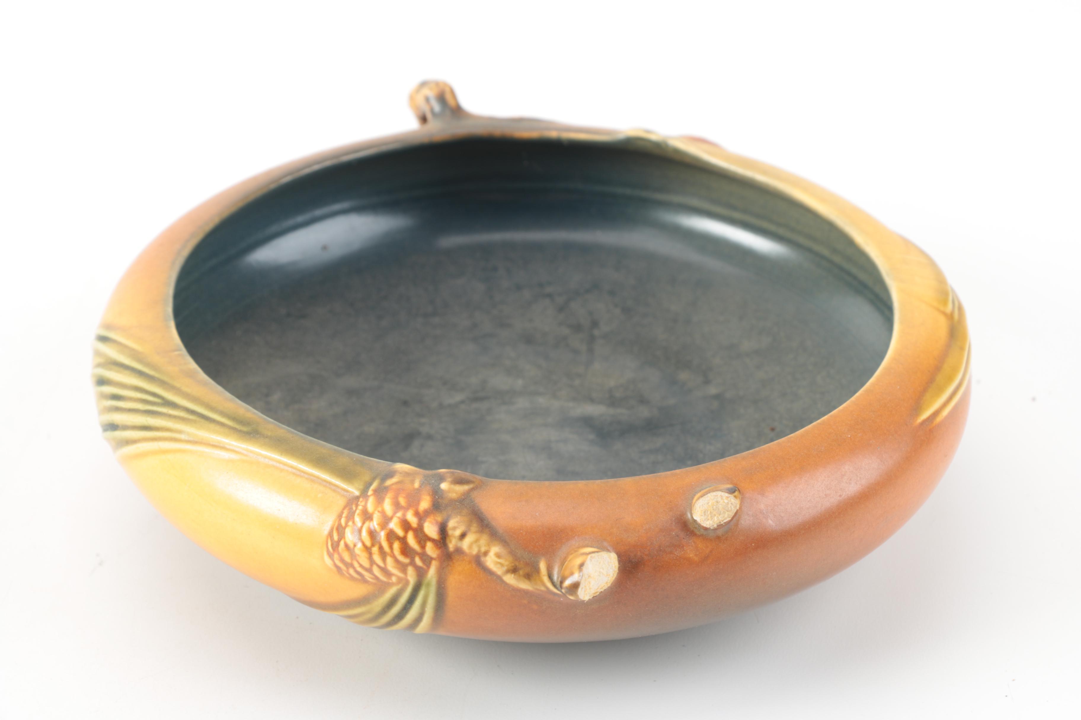Roseville Pottery Brown "Pine Cone" Bowl