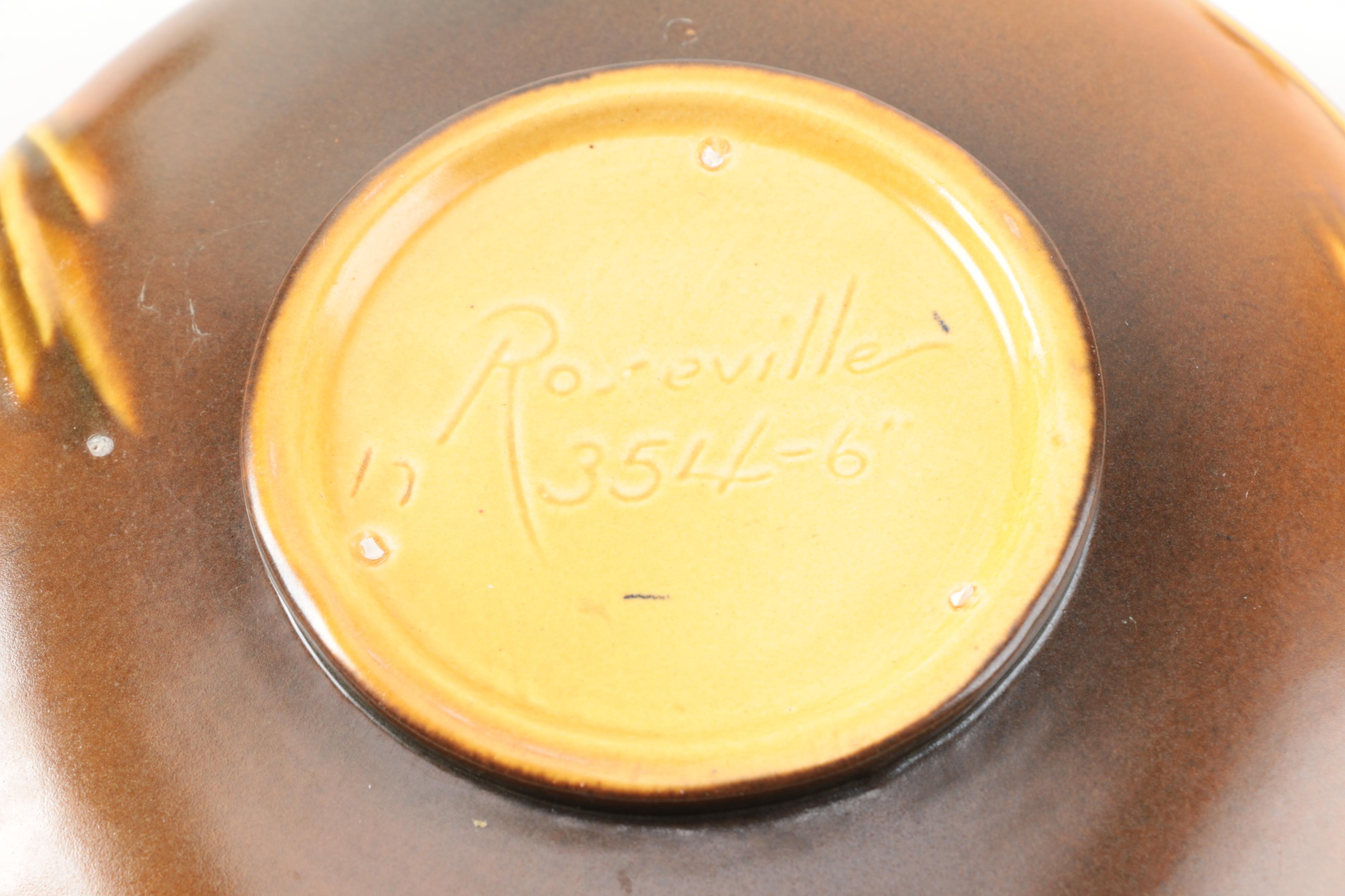 Roseville Pottery Brown "Pine Cone" Bowl