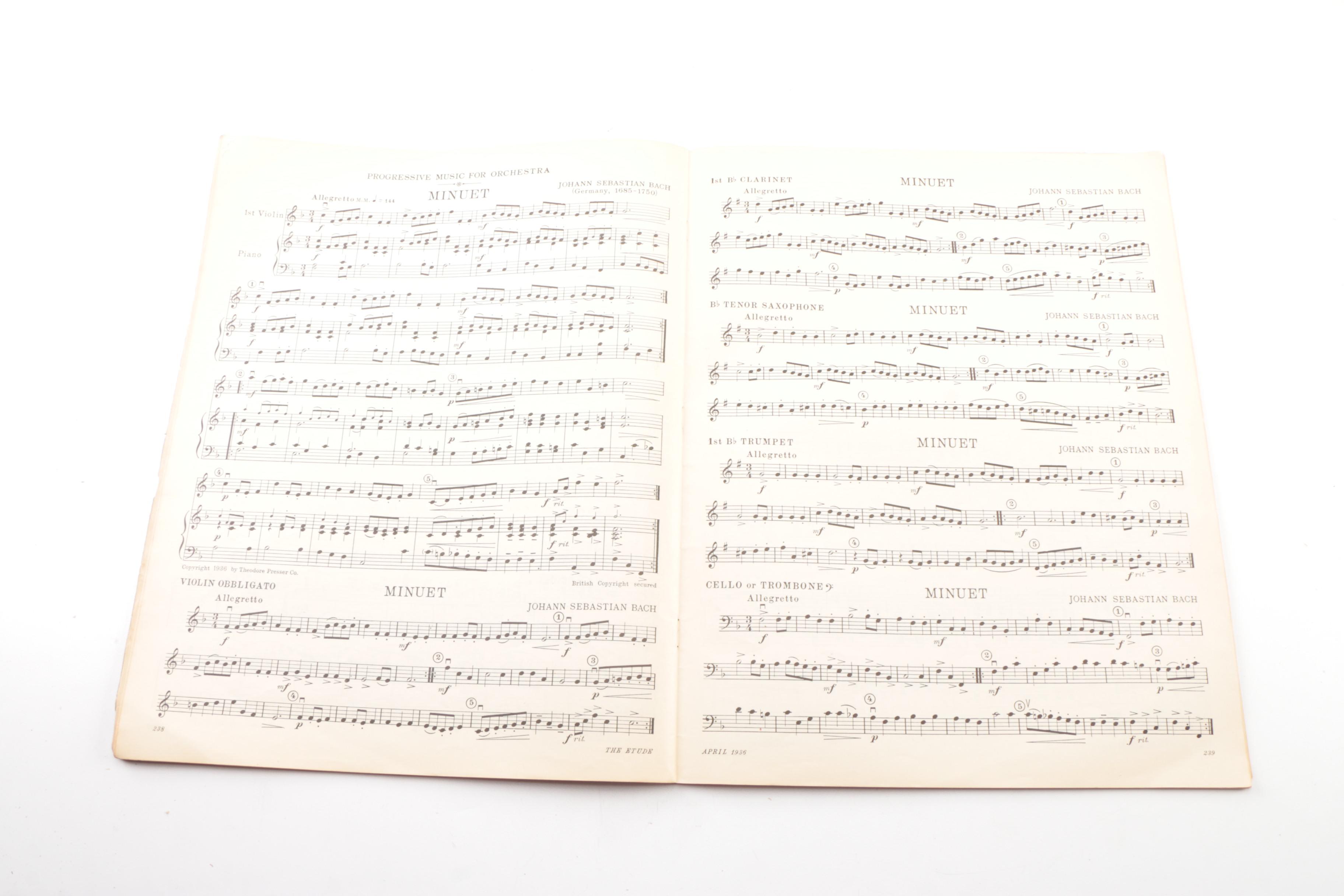 1930s "The Etude" Music Magazines