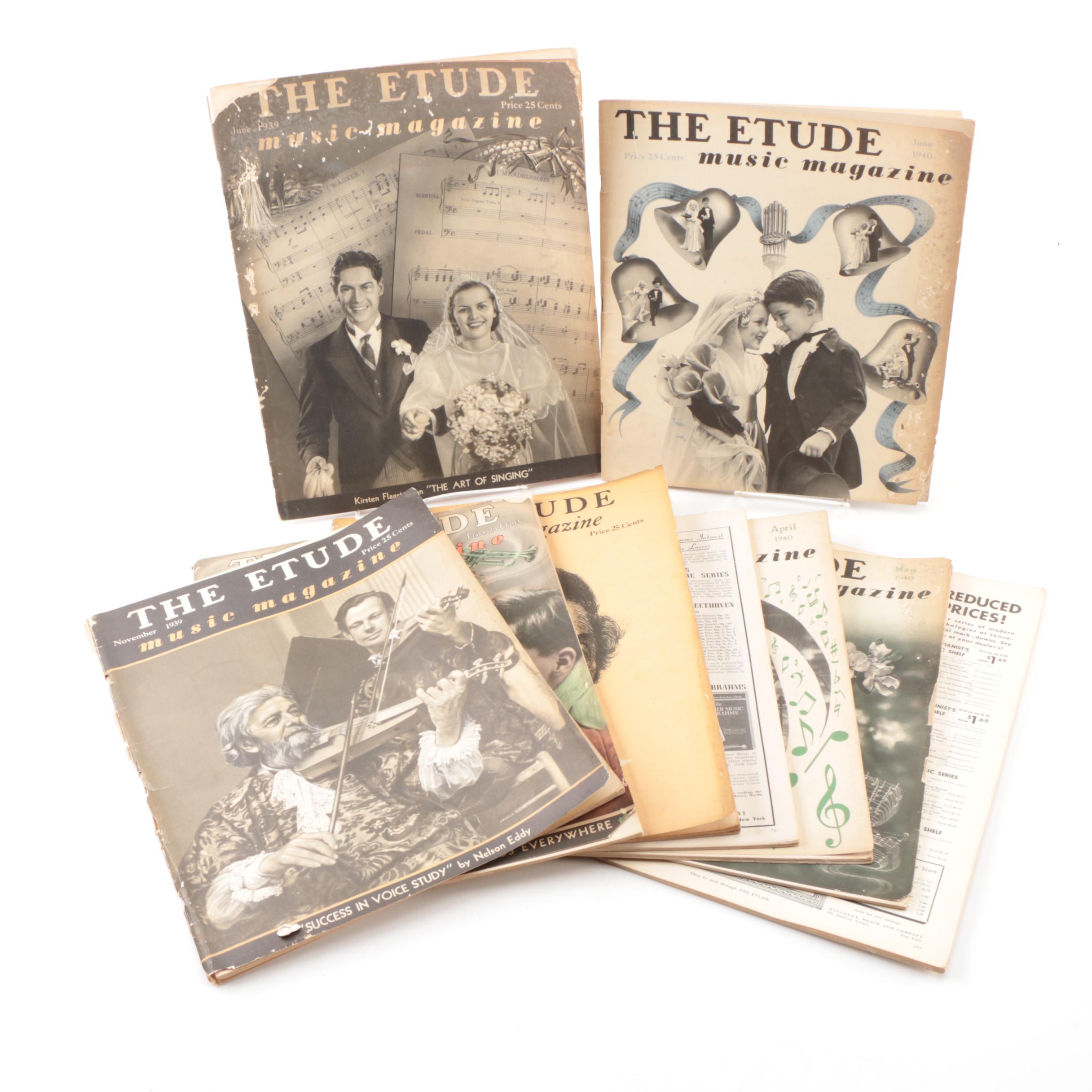 1930s "The Etude" Music Magazines