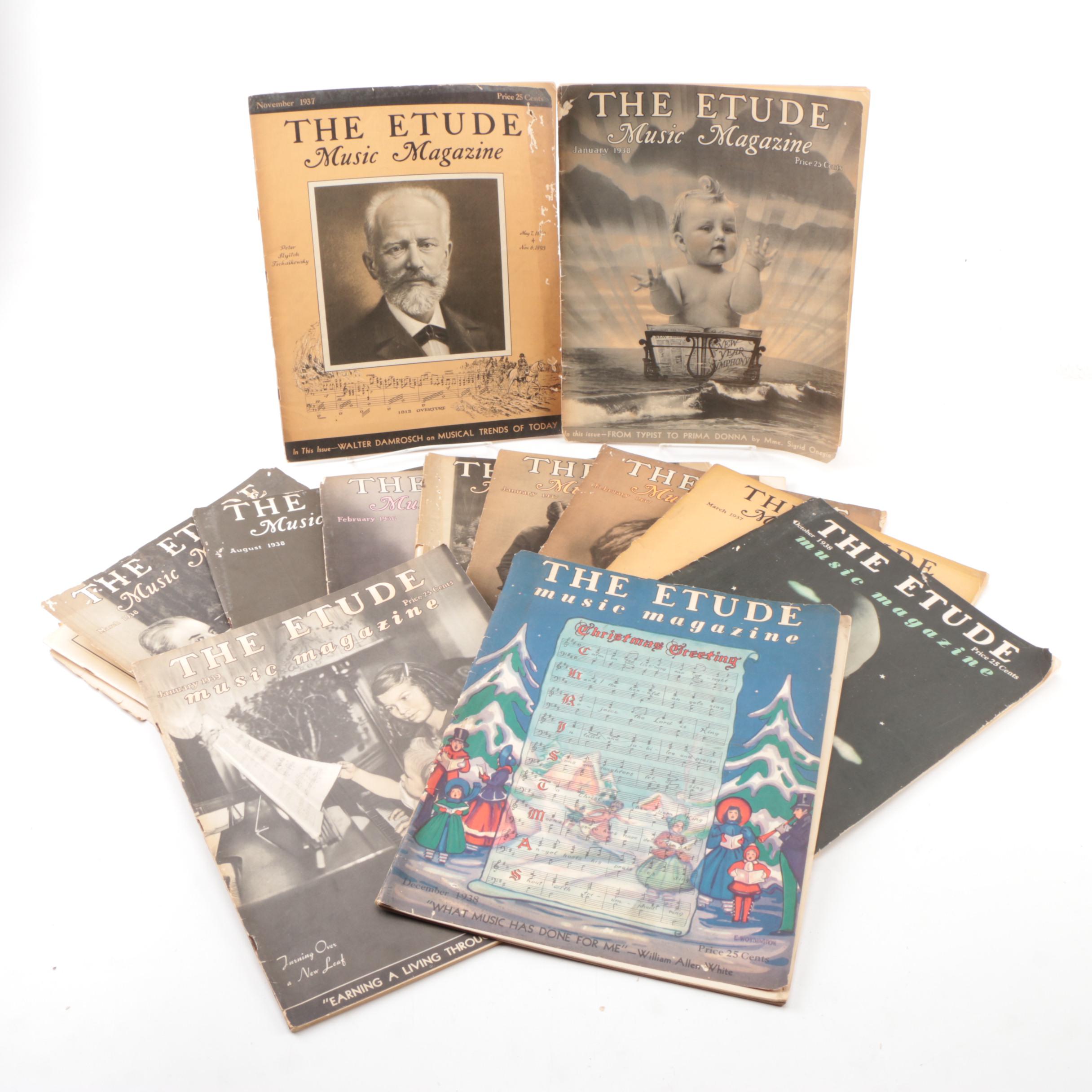 1930s "The Etude" Music Magazines
