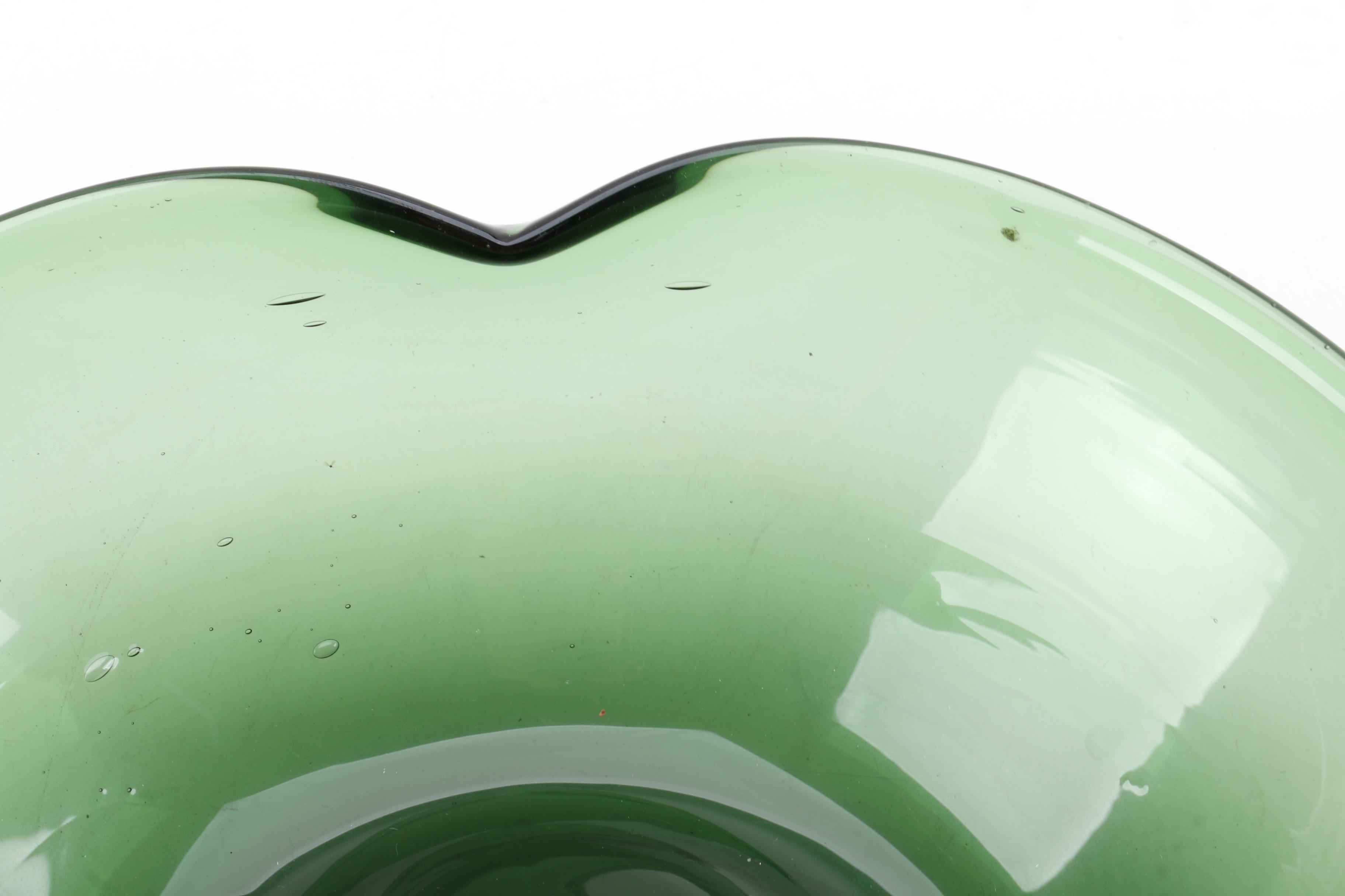 Anchor Hocking Amber Glass Bowl, Circa 1960, Hand Blown Glass Bowl