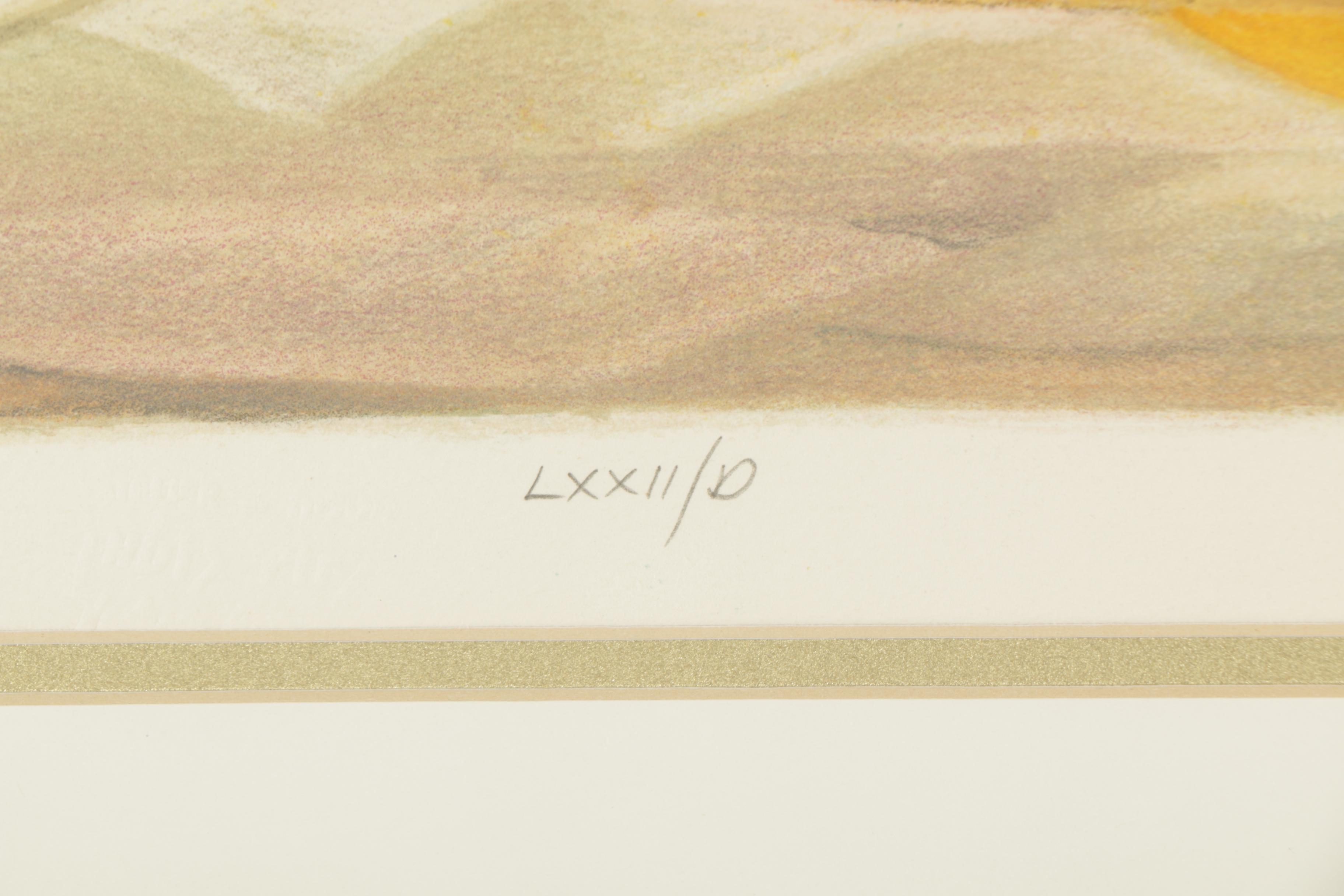 Serigraph Reproduction after Nahum Gutman "Galilee Landscape"