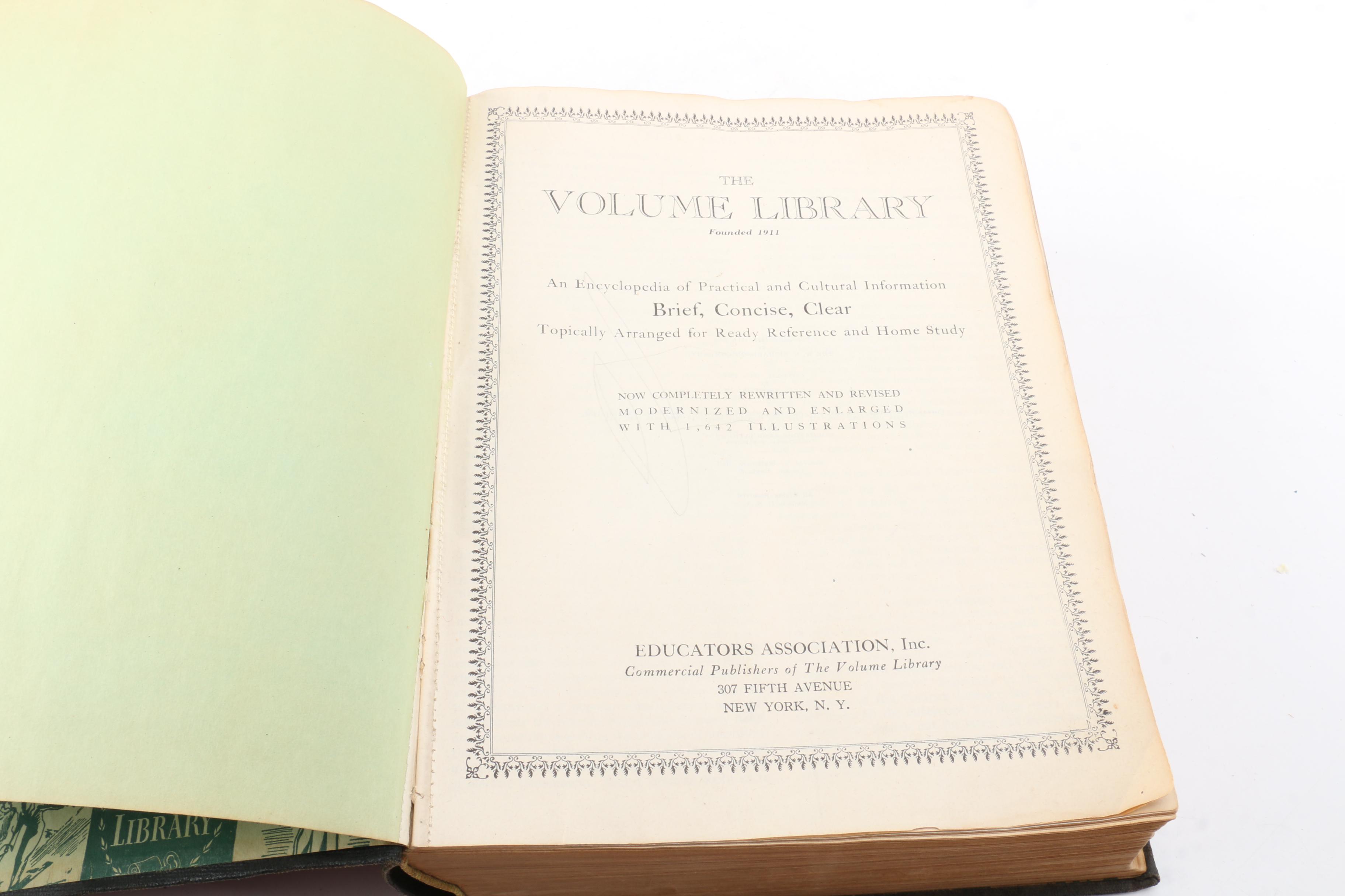 1947 "The Volume Library" Encyclopedia