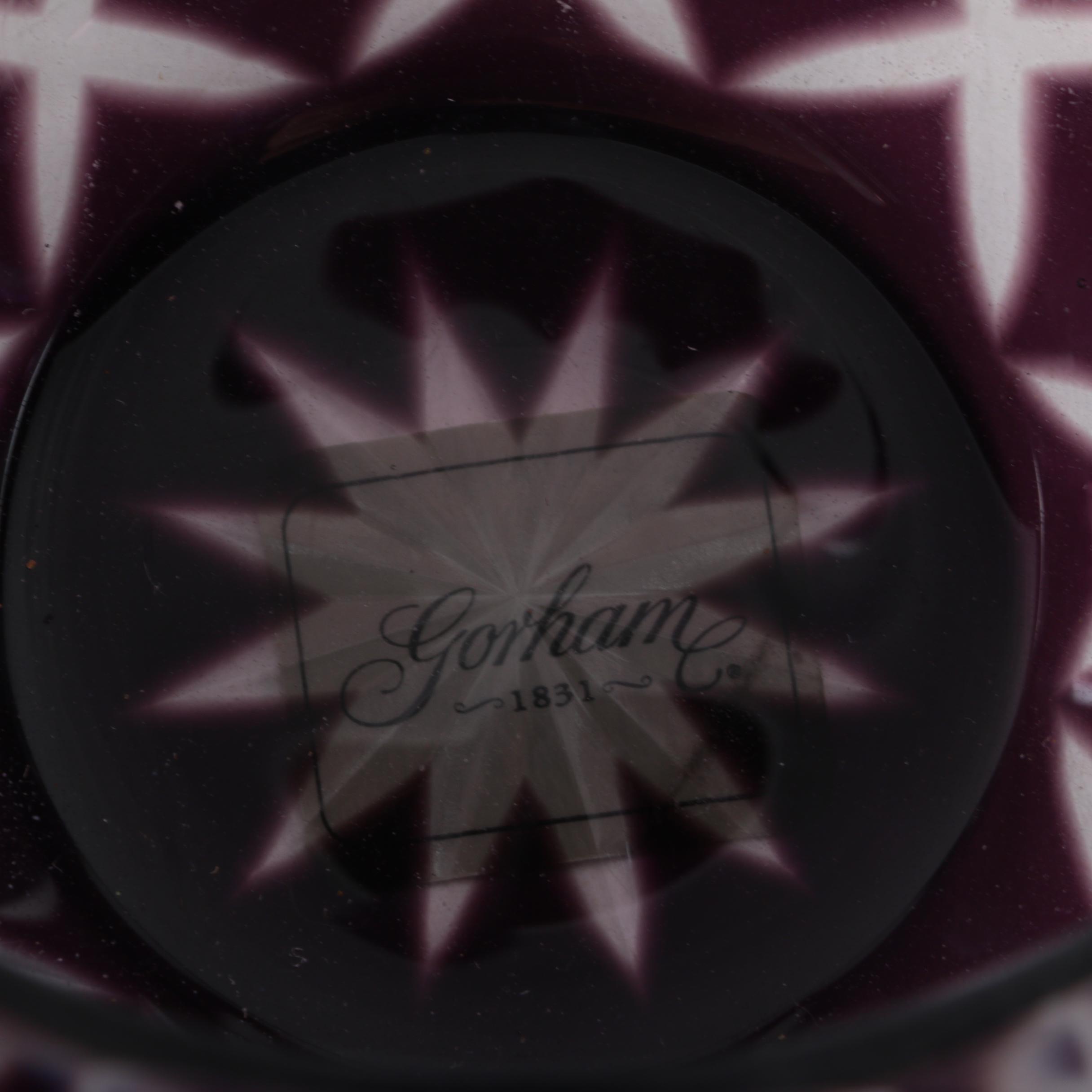 Gorham "Lady Anne" Amethyst Cased Crystal Rose Bowl