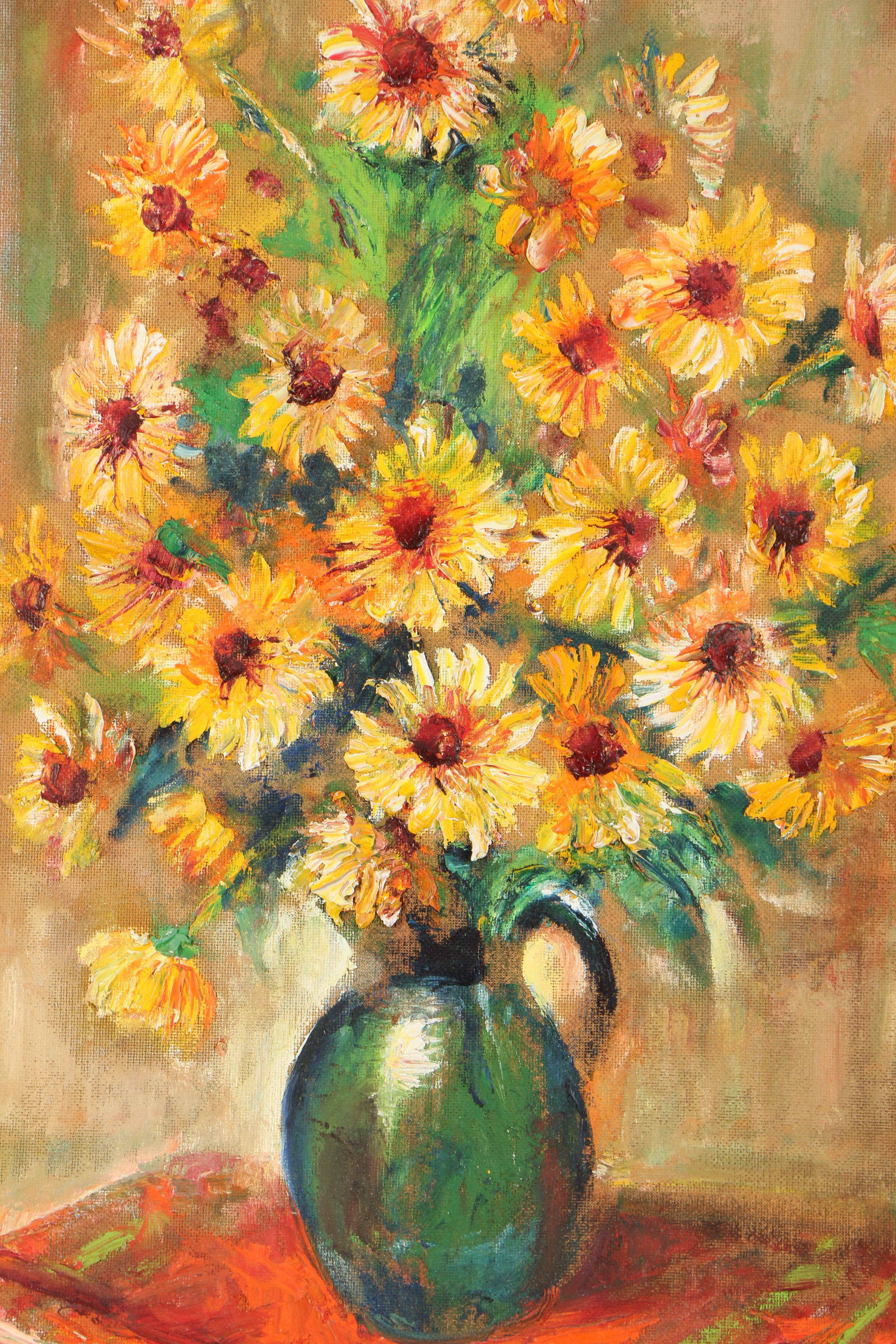 Kathryn Tauber Oil Painting "Black Eyed Susans"