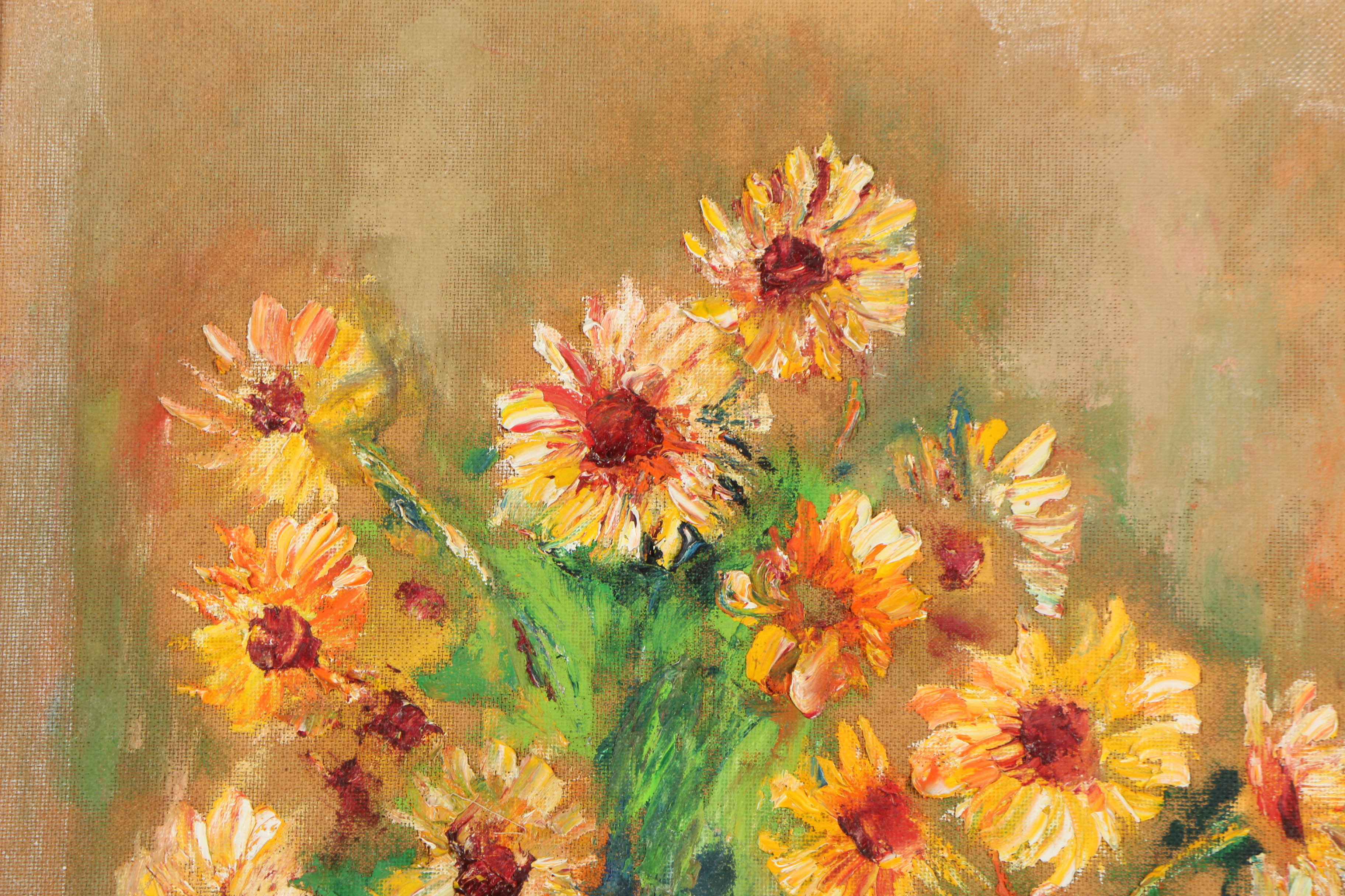 Kathryn Tauber Oil Painting "Black Eyed Susans"