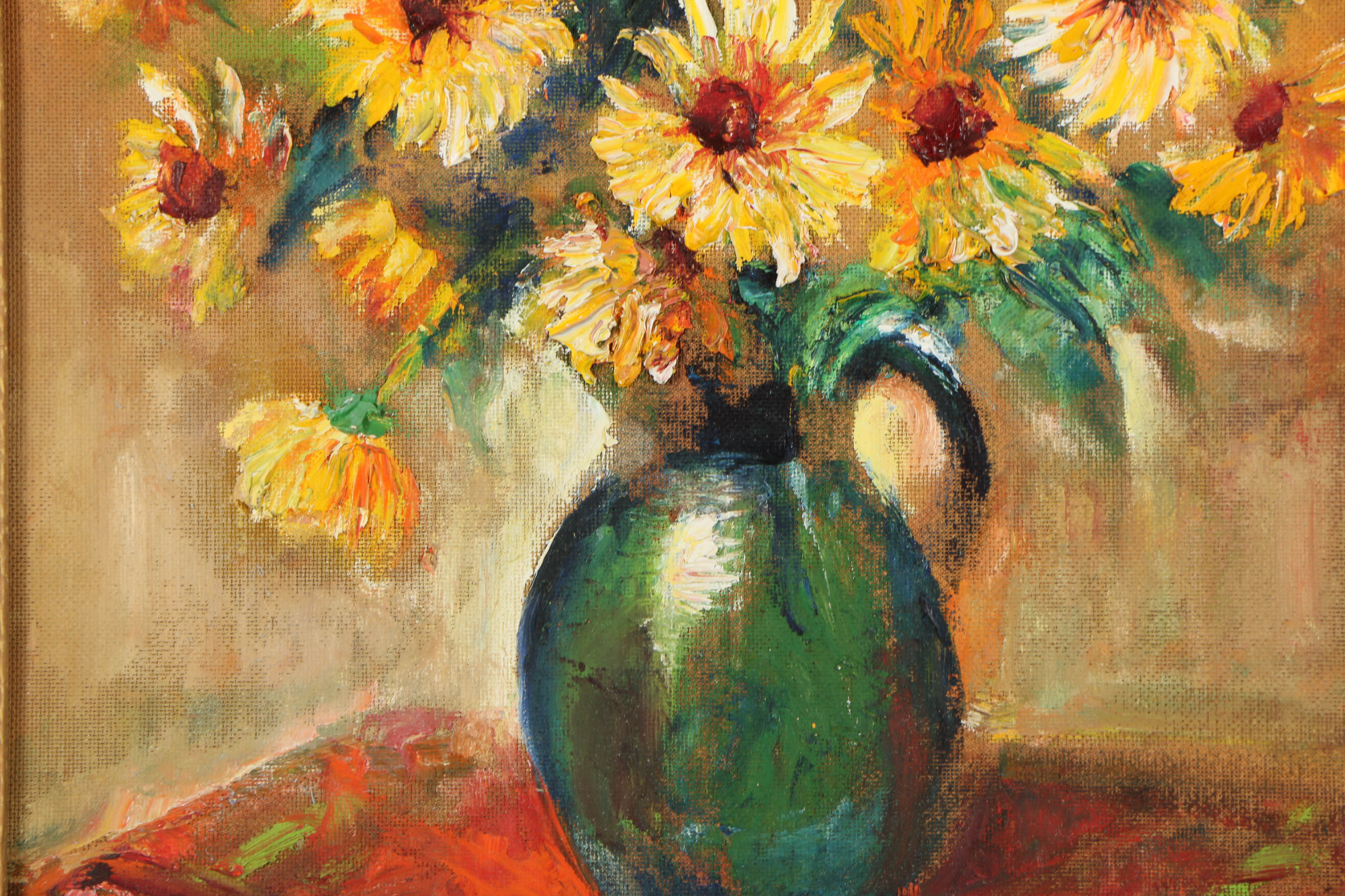 Kathryn Tauber Oil Painting "Black Eyed Susans"