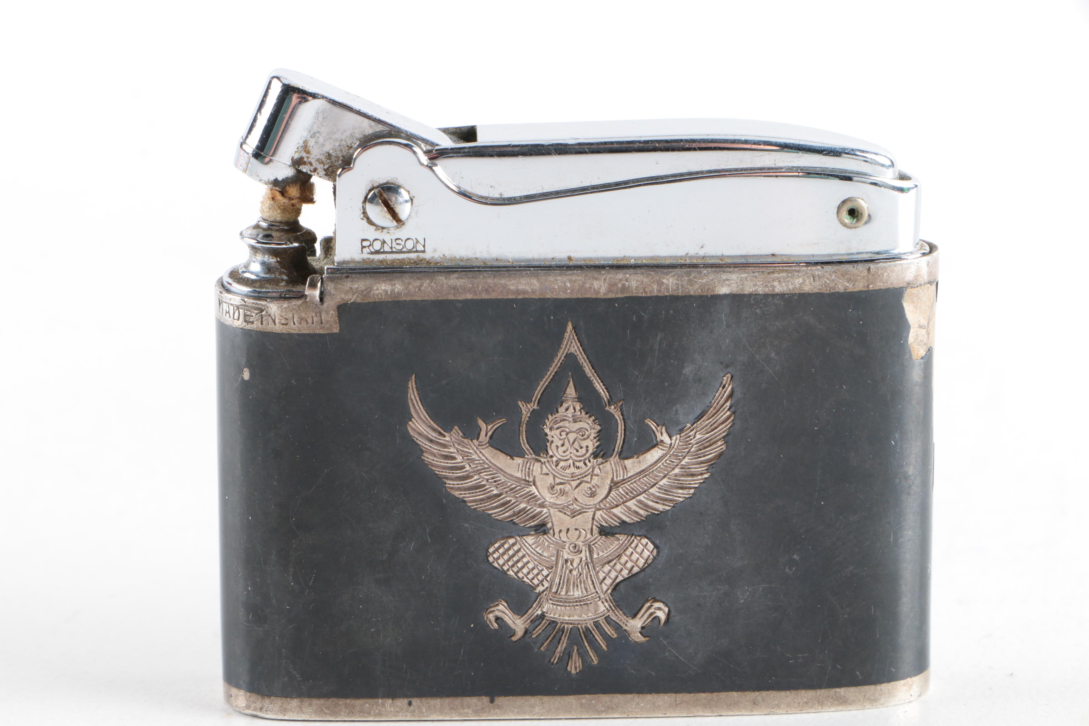 Vintage Zippo Flip Lighters, Zippo Tape Measure and Ronson Lighter