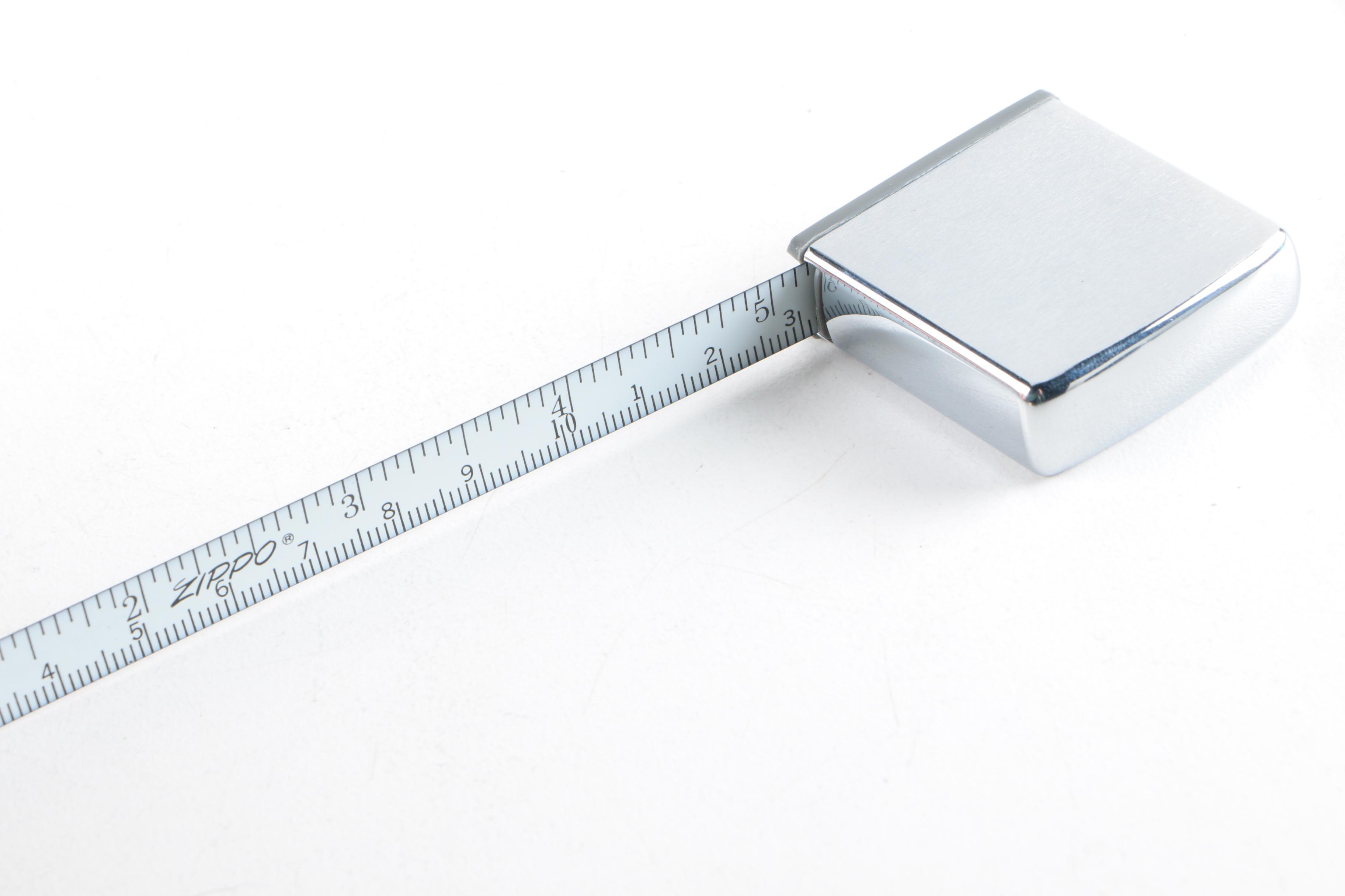 Vintage Zippo Flip Lighters, Zippo Tape Measure and Ronson Lighter