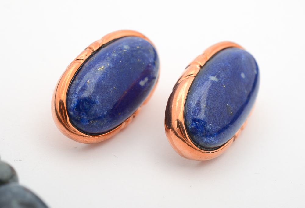 Sterling Silver Necklaces and Copper Earring by Jay King