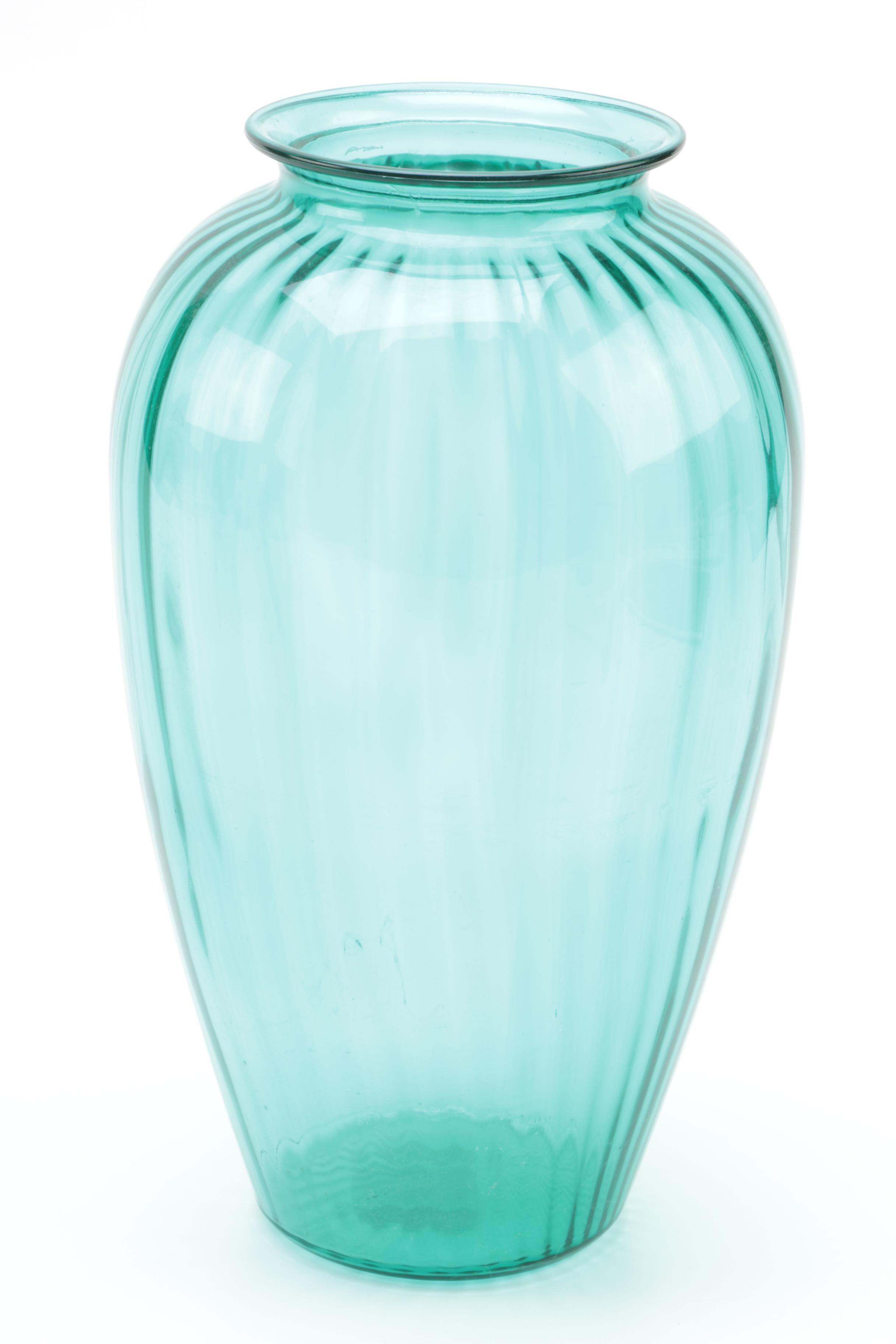 Anchor Hocking and Swung Amber Glass Vases