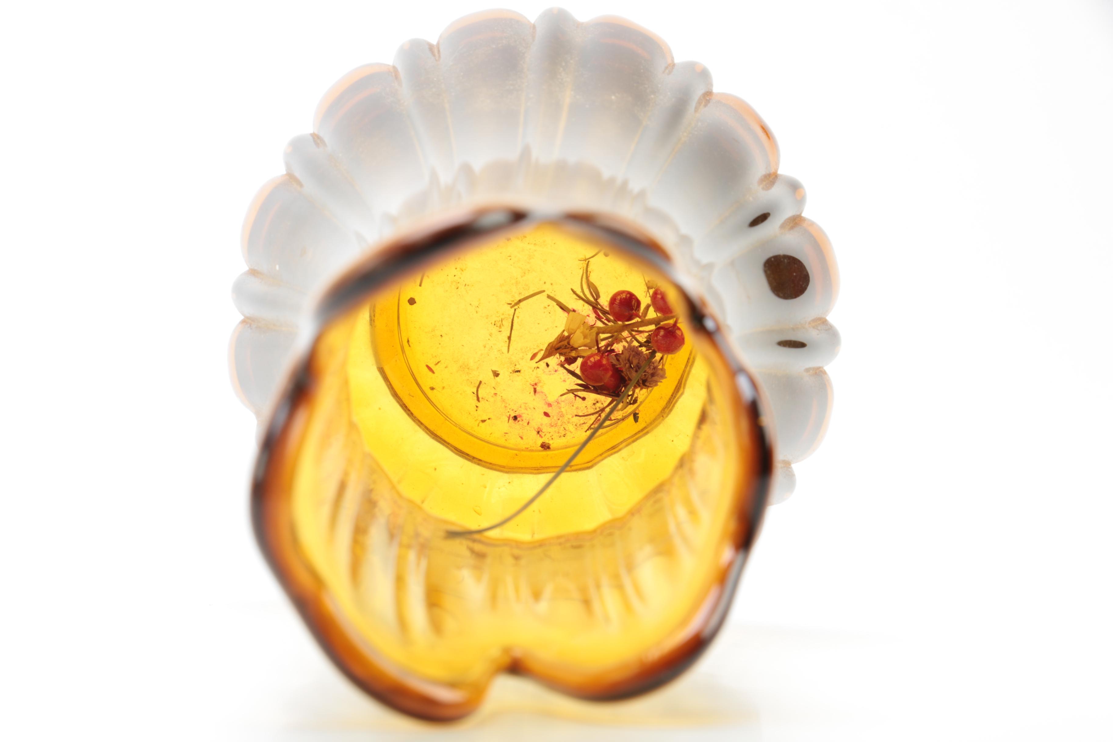 Anchor Hocking and Swung Amber Glass Vases