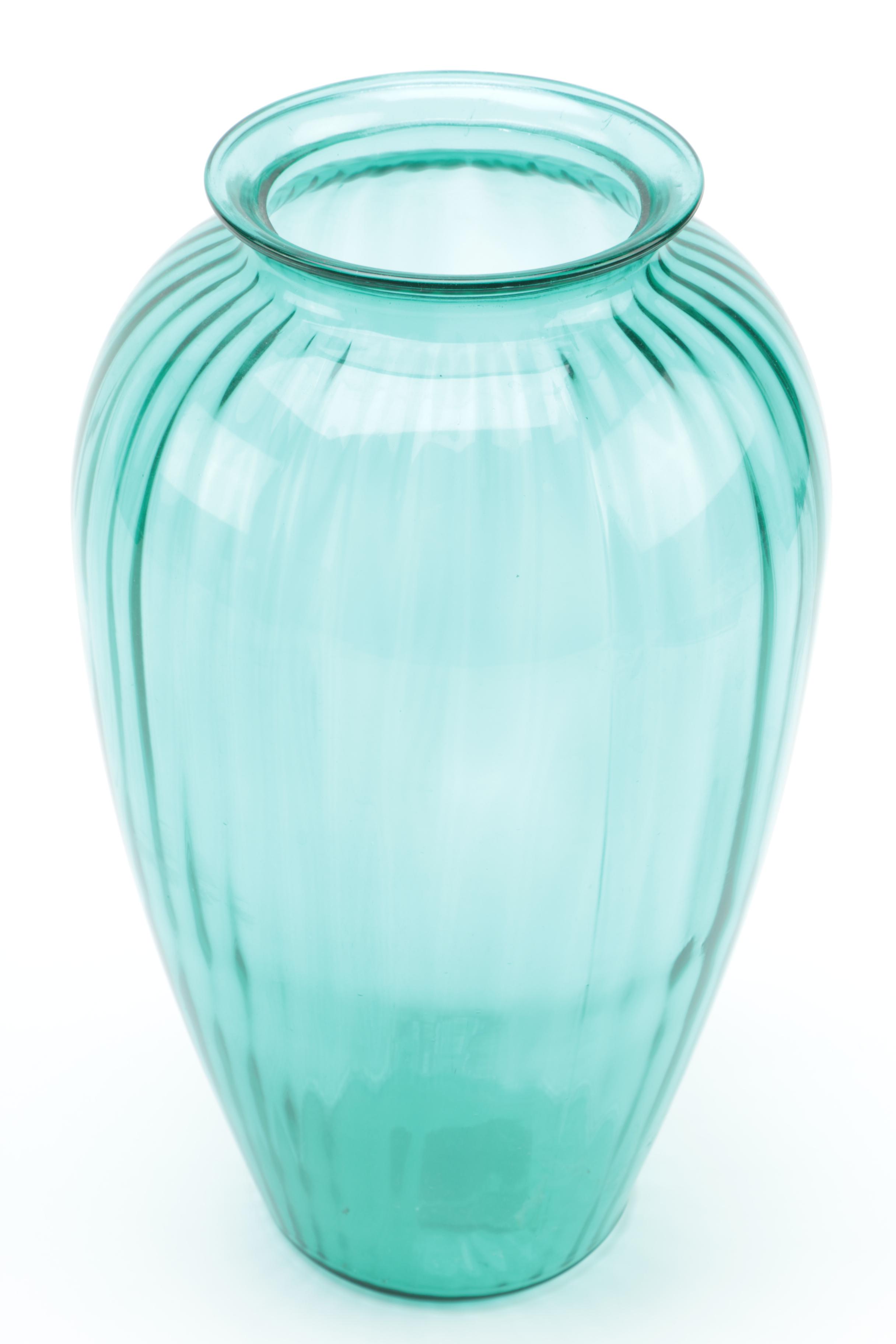 Anchor Hocking and Swung Amber Glass Vases