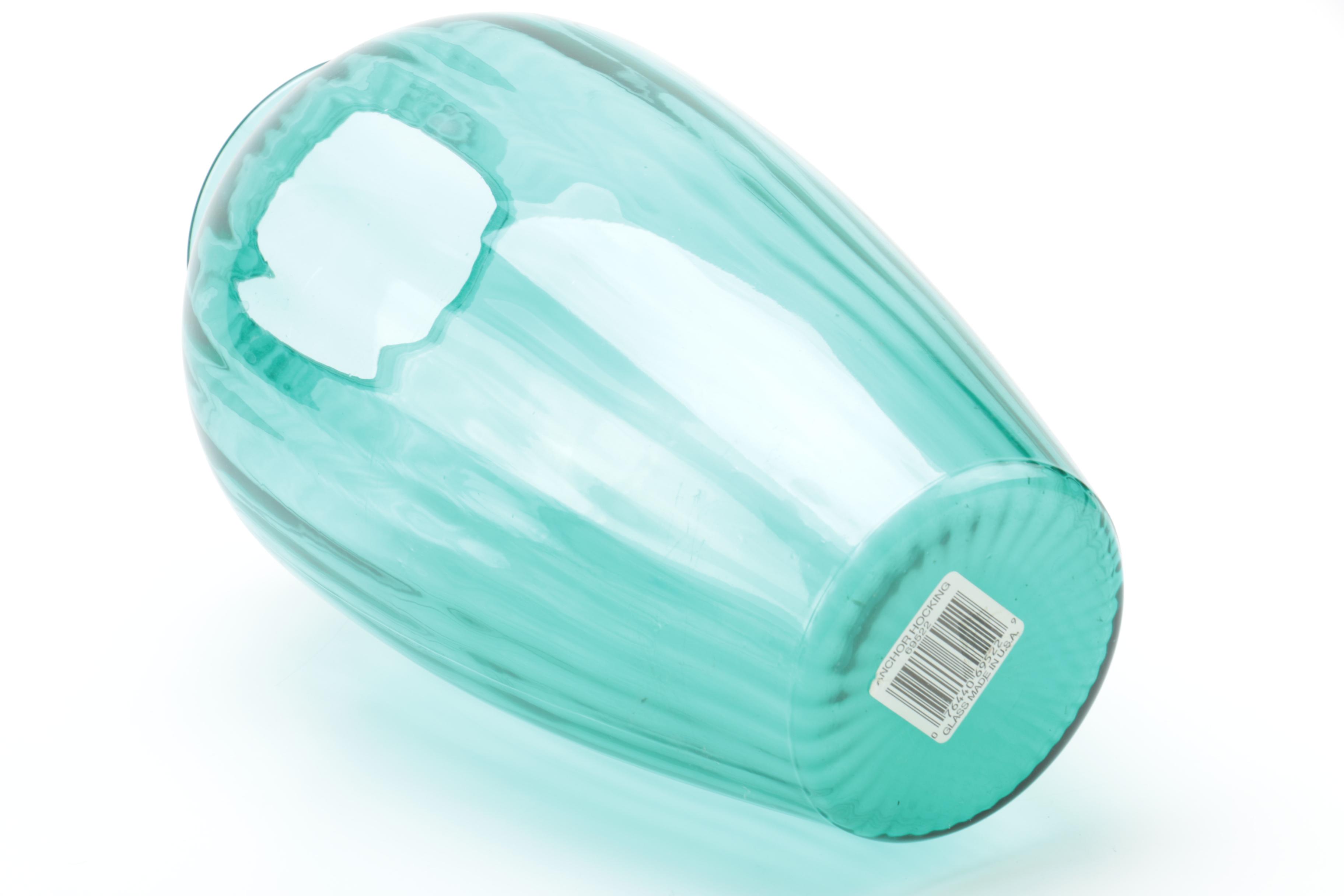 Anchor Hocking and Swung Amber Glass Vases