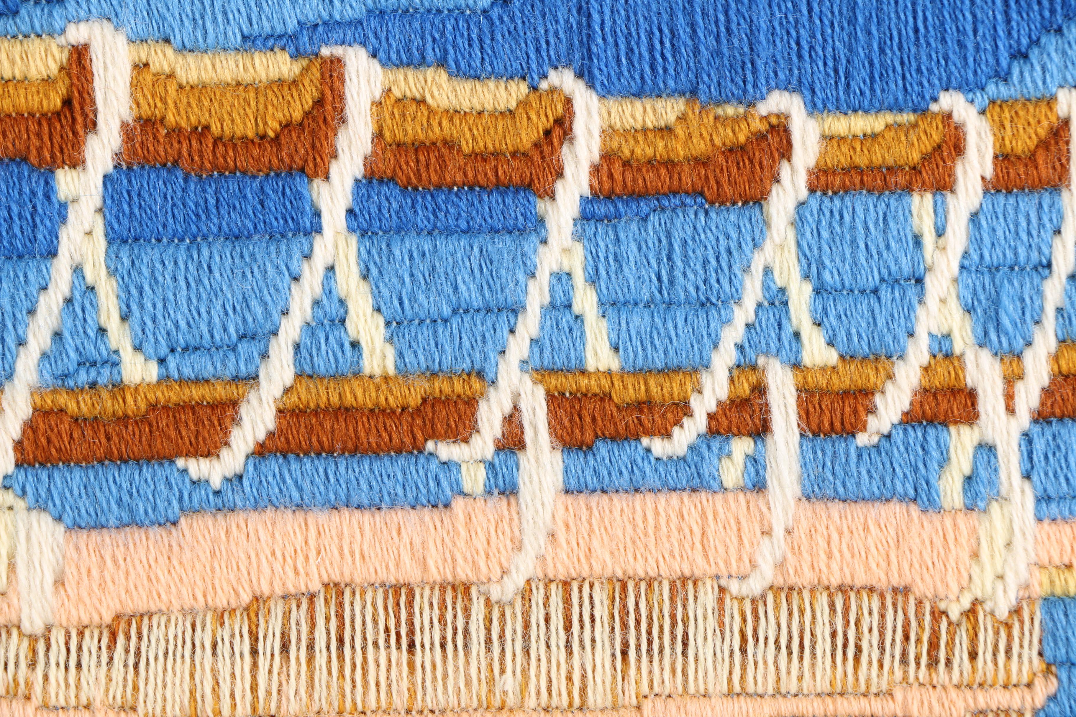 Long-Stitch Needlepoint of Native American Crafts