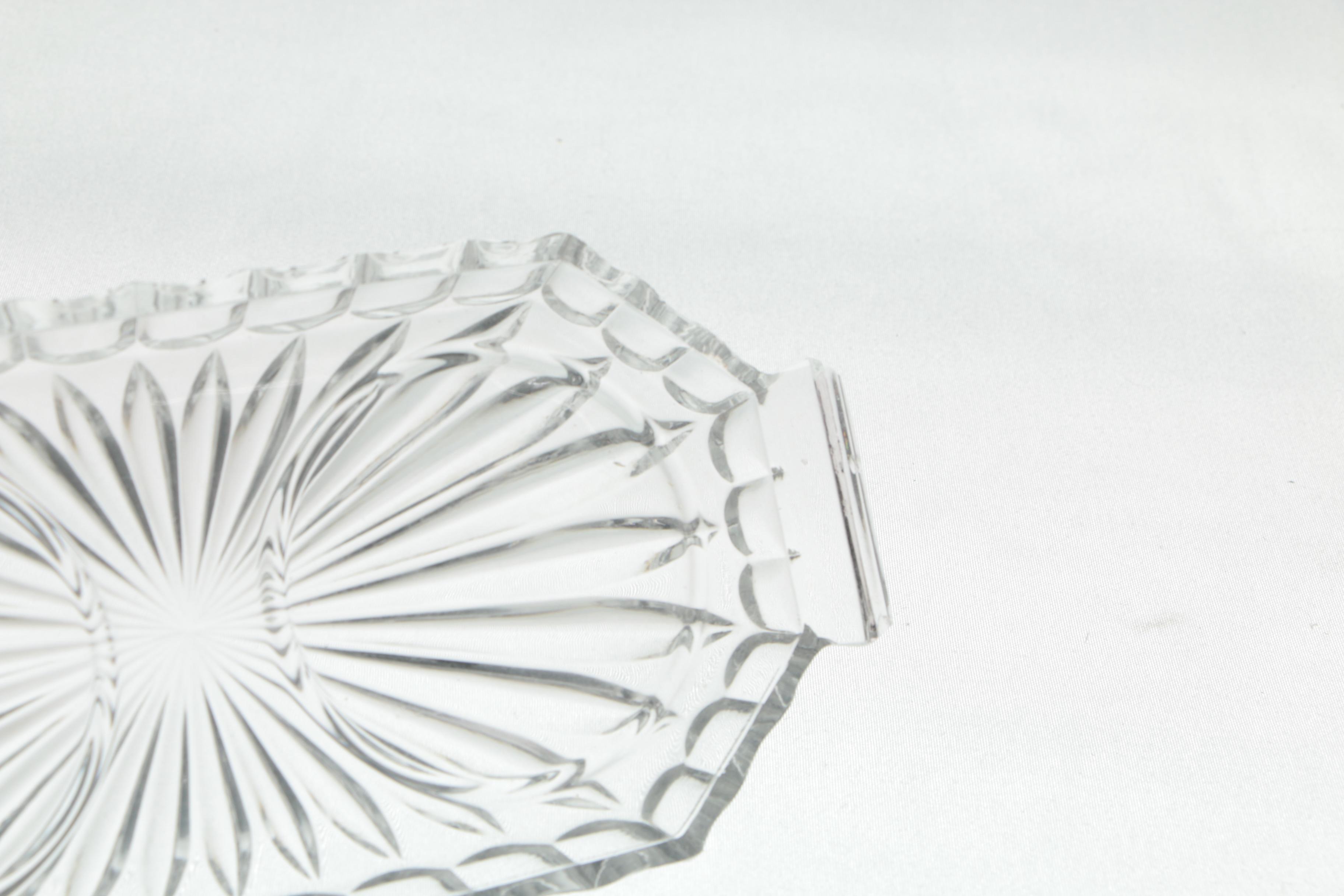 Waterford Crystal Mini Creamer and Open Sugar Bowl with Crystal Tray