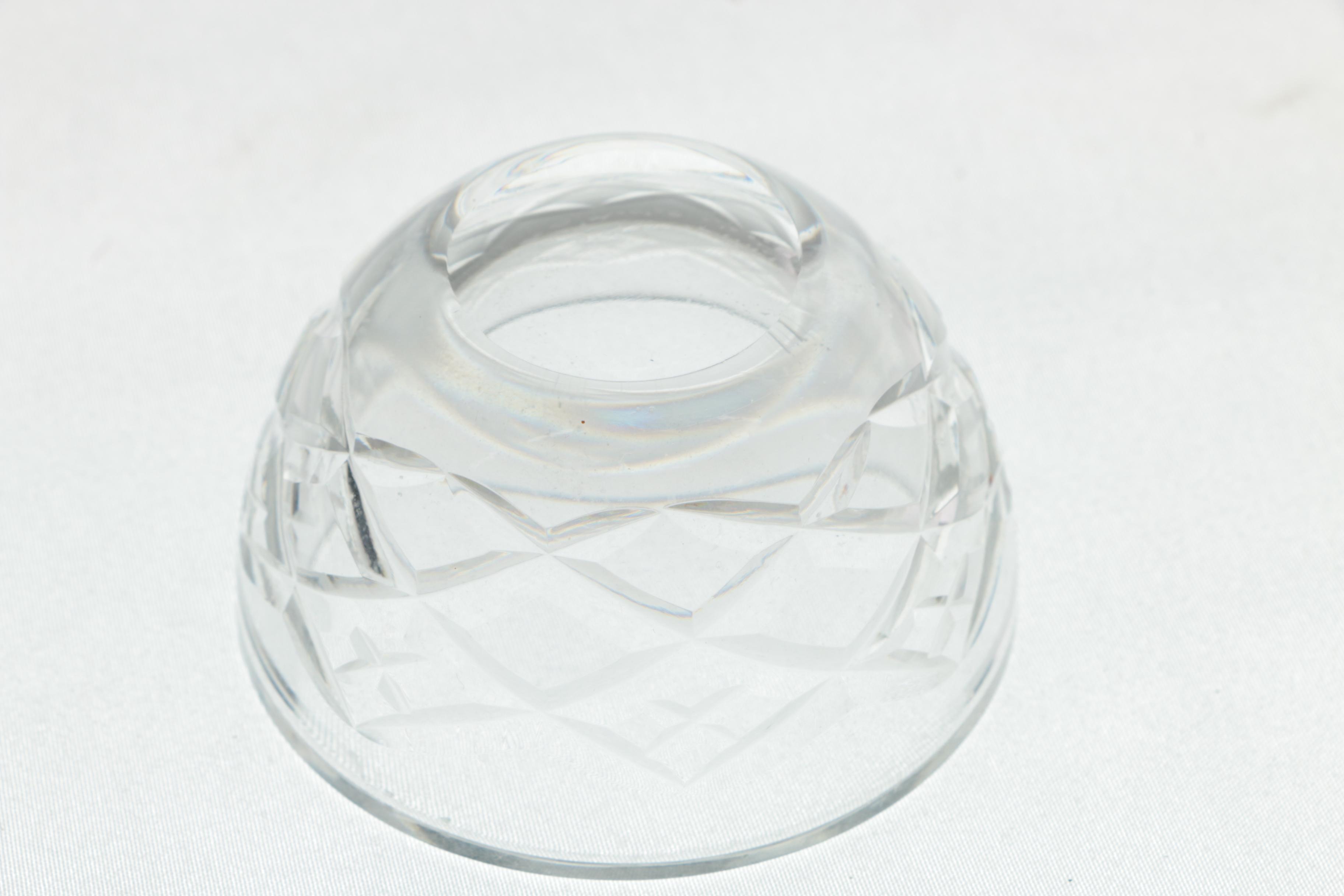 Waterford Crystal Mini Creamer and Open Sugar Bowl with Crystal Tray