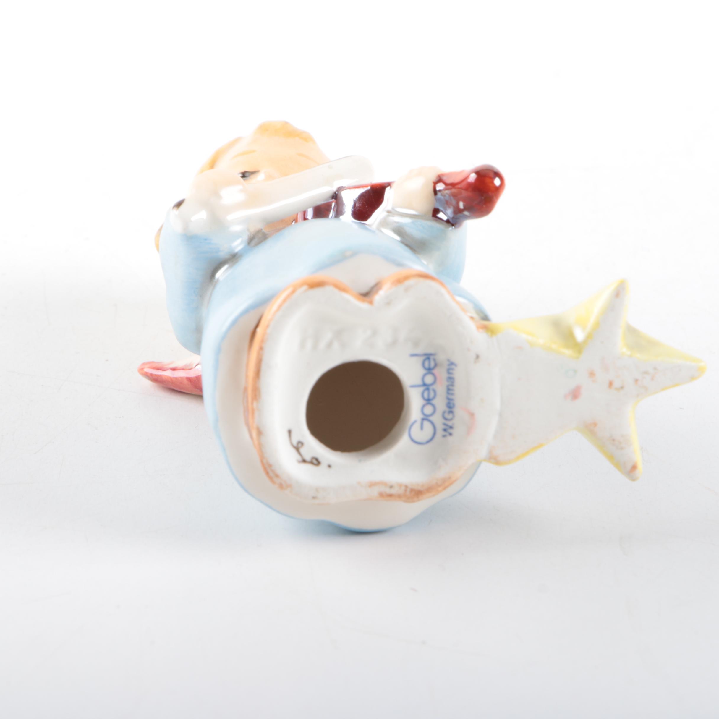 Hummel Porcelain Angels with Musical Instruments Figurine Candleholders