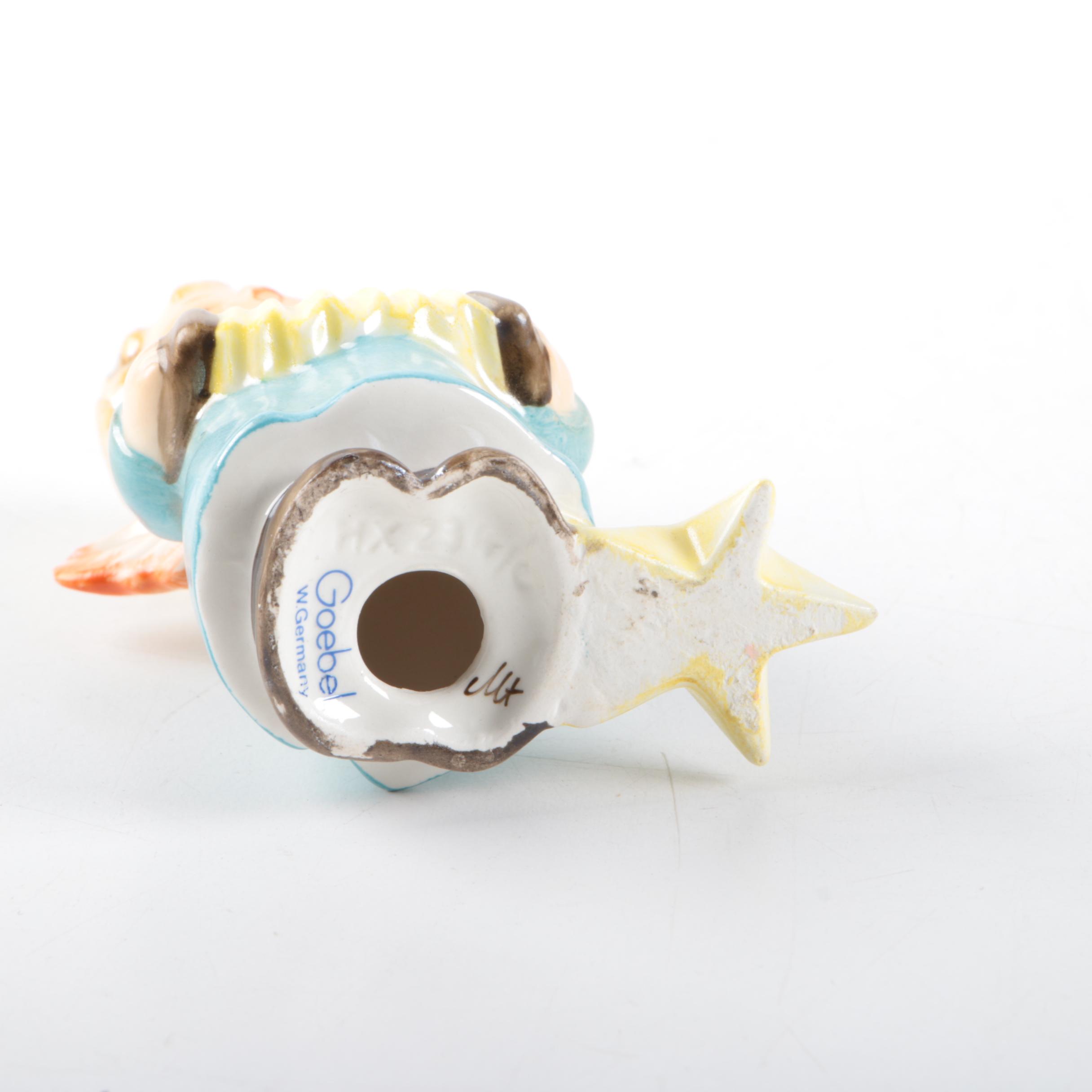 Hummel Porcelain Angels with Musical Instruments Figurine Candleholders