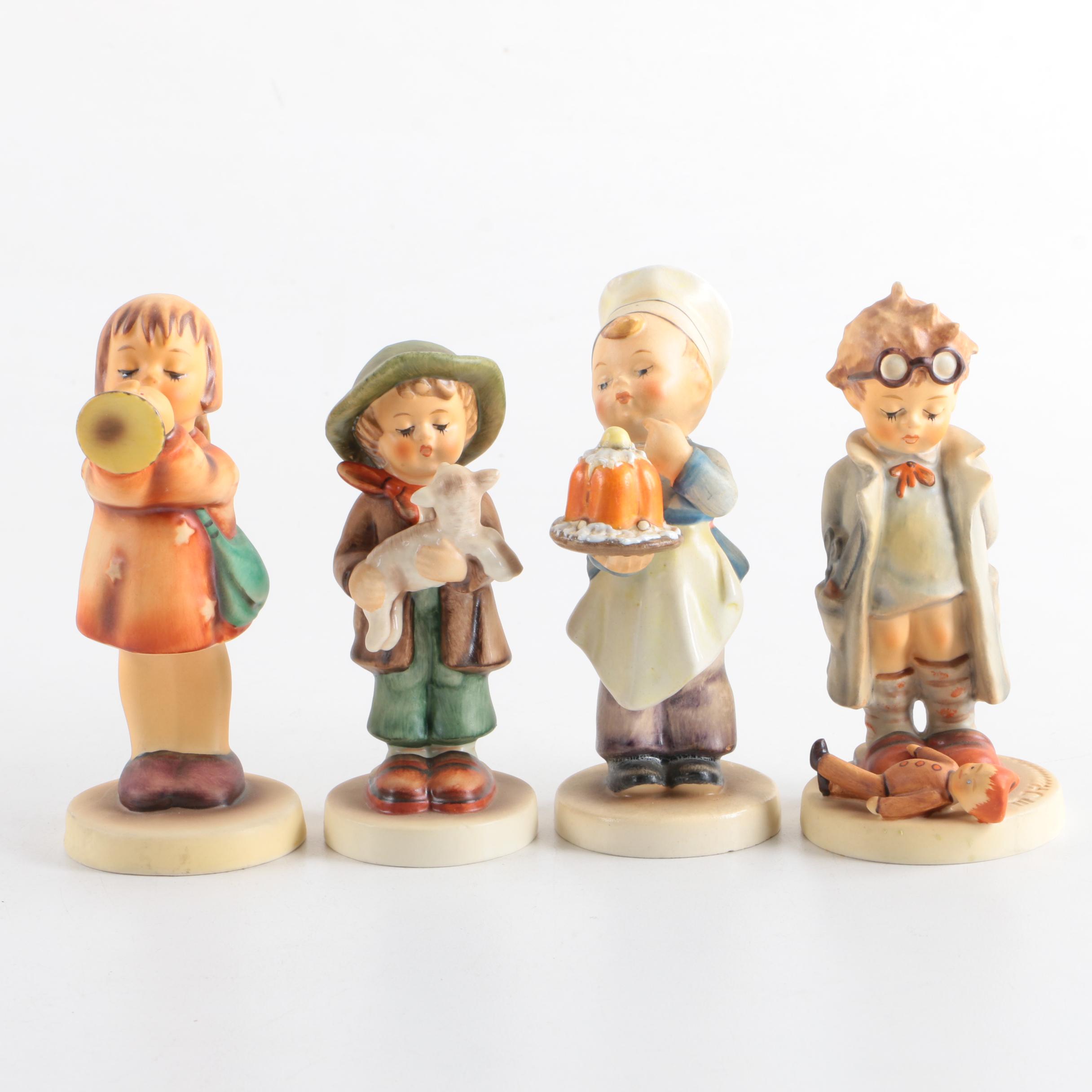 Hummel "Doctor", "Baker", "Lost Sheep" and "Little Gabriel" Porcelain Figurines