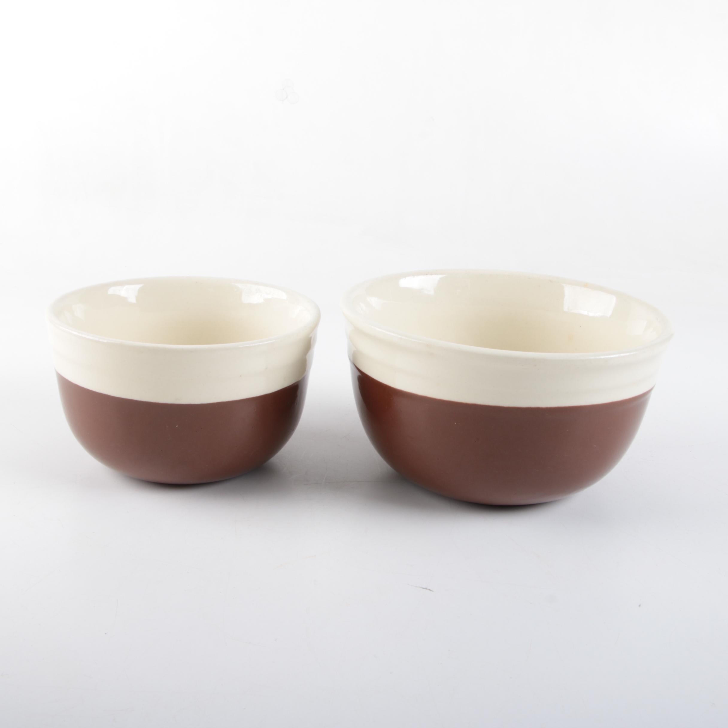 Assortment of Stoneware Mixing Bowls