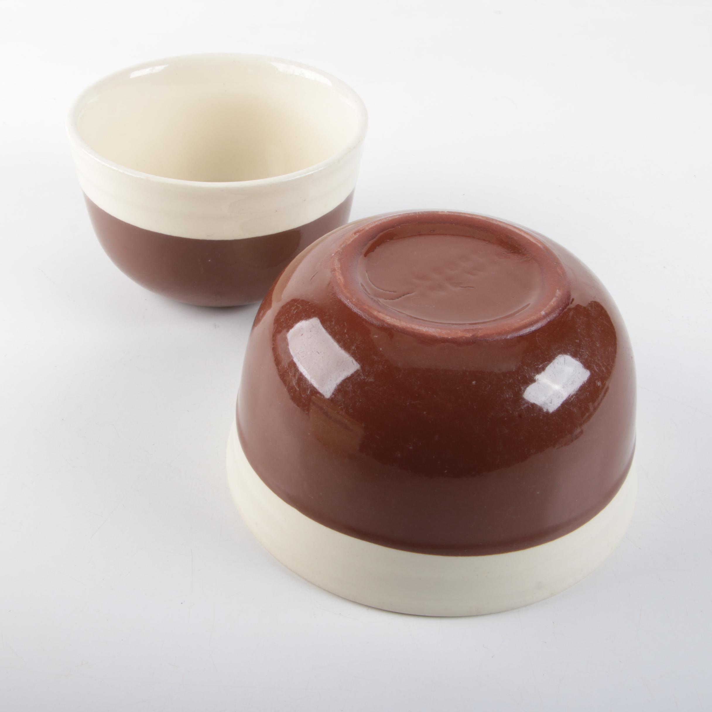 Assortment of Stoneware Mixing Bowls