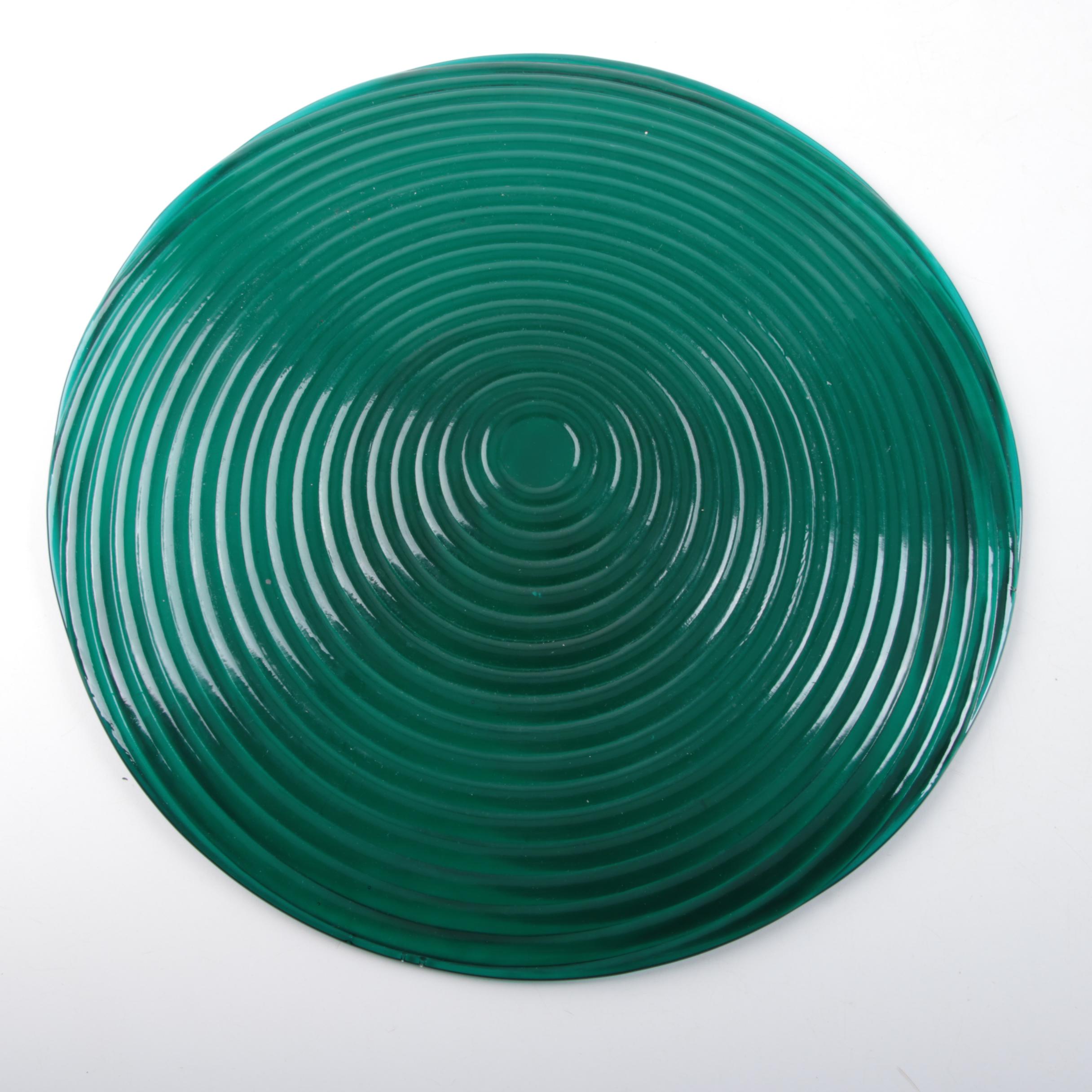 Depression Glass Including Jeannette "Sunflower Green" Cake Plate and More