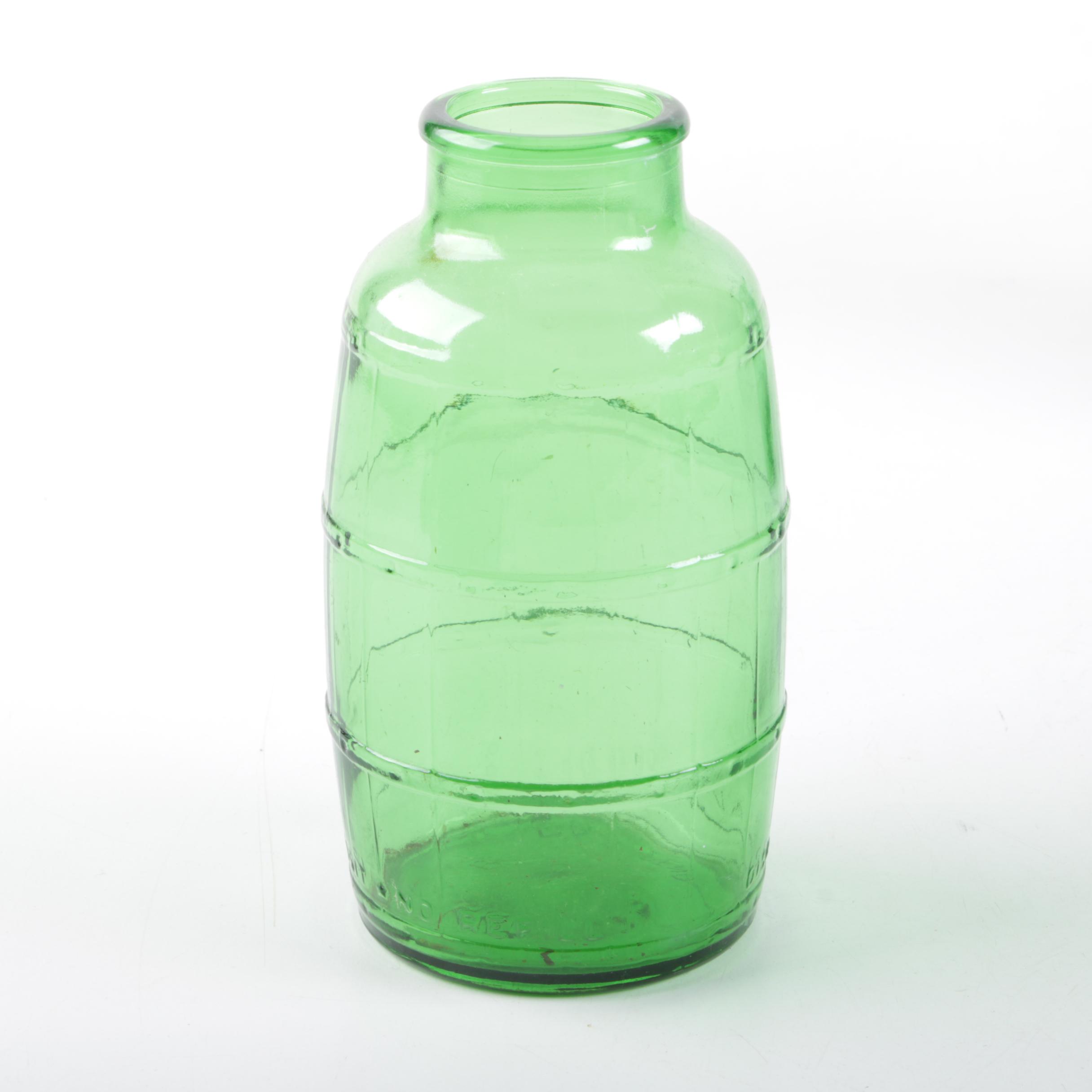 Depression Glass Including Jeannette "Sunflower Green" Cake Plate and More