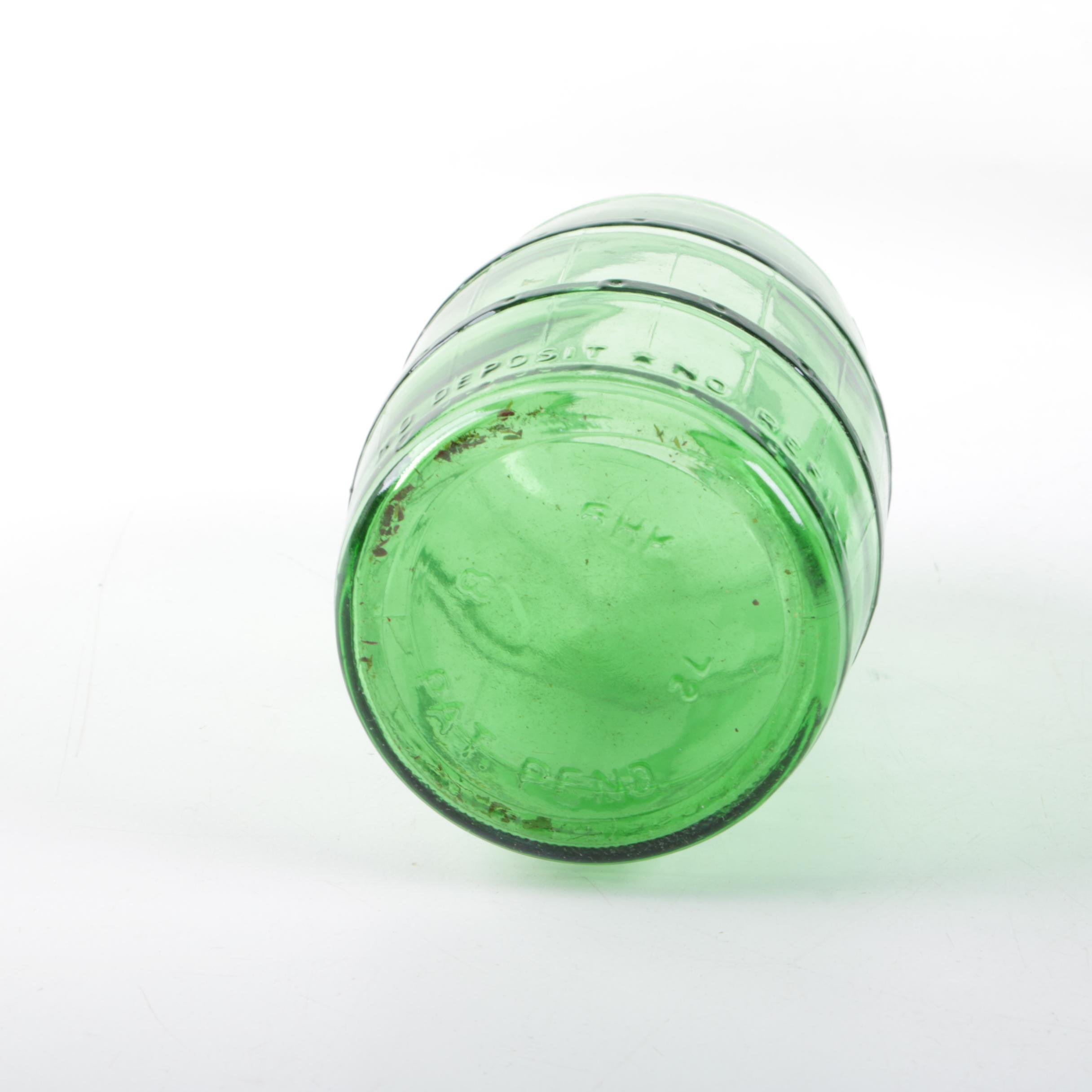 Depression Glass Including Jeannette "Sunflower Green" Cake Plate and More